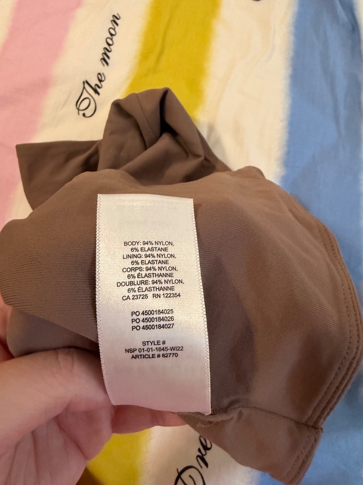 Aritzia Babaton Contour Scoopneck Crop Tank Brown Large Double-Lined