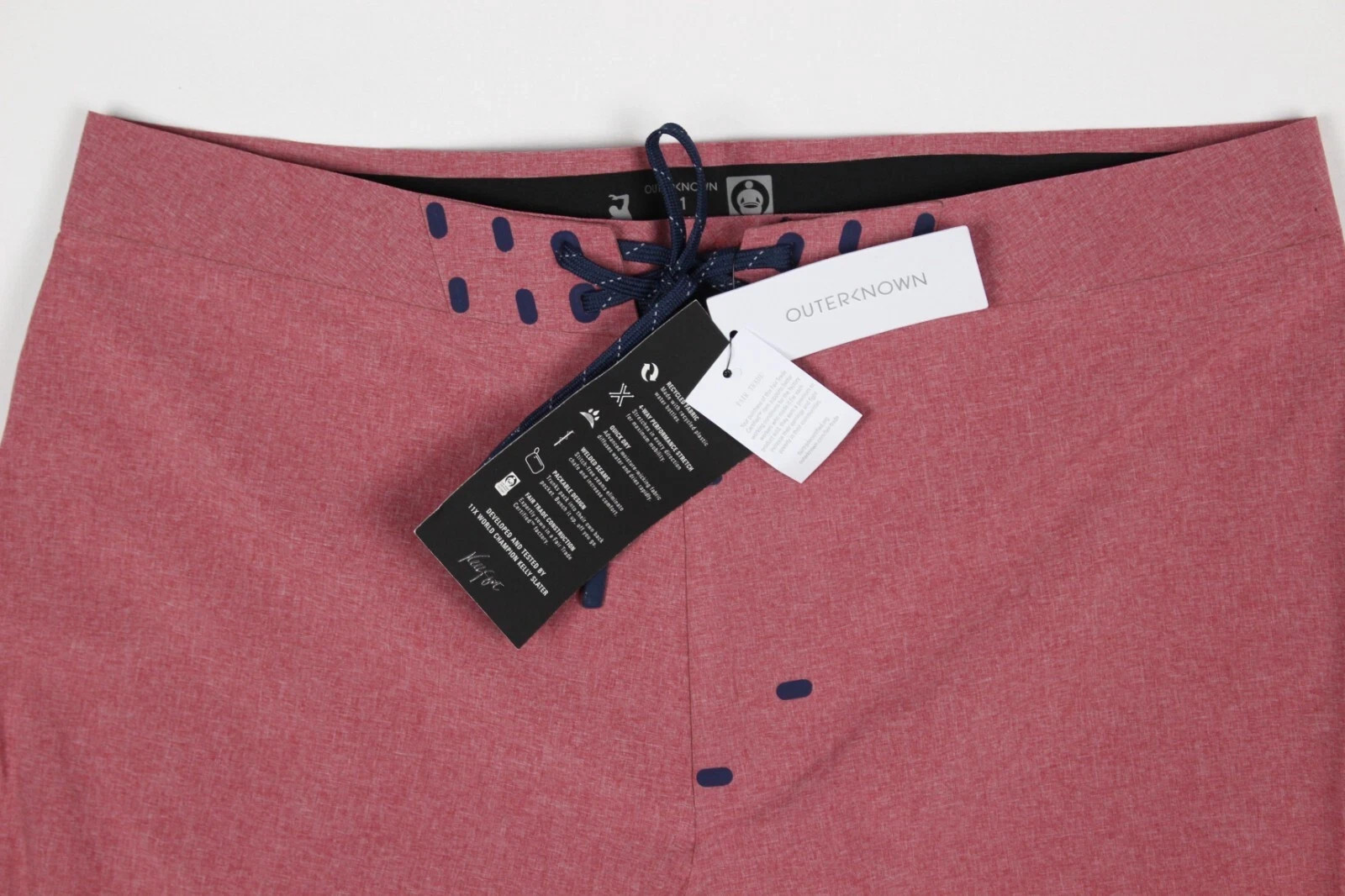 Outerknown Men’s Board Shorts Kelly Slater Apex Trunk Boardshorts Solid Red