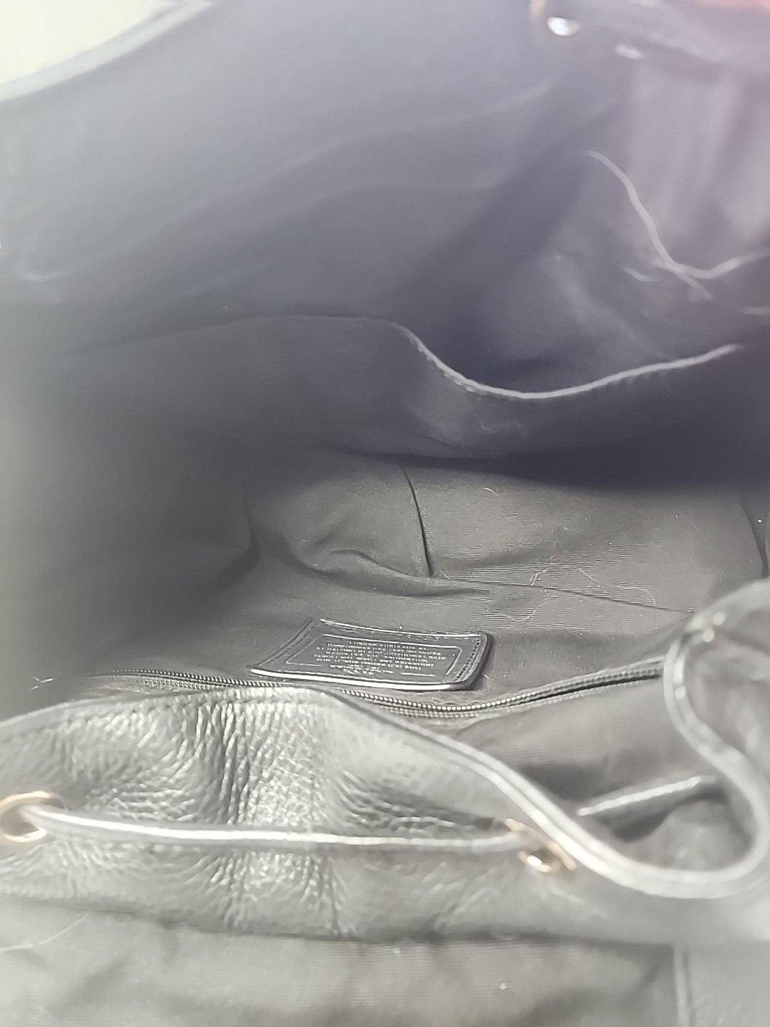Coach Billie Black Pebbled Leather Turn Lock Drawstring Backpack F37410