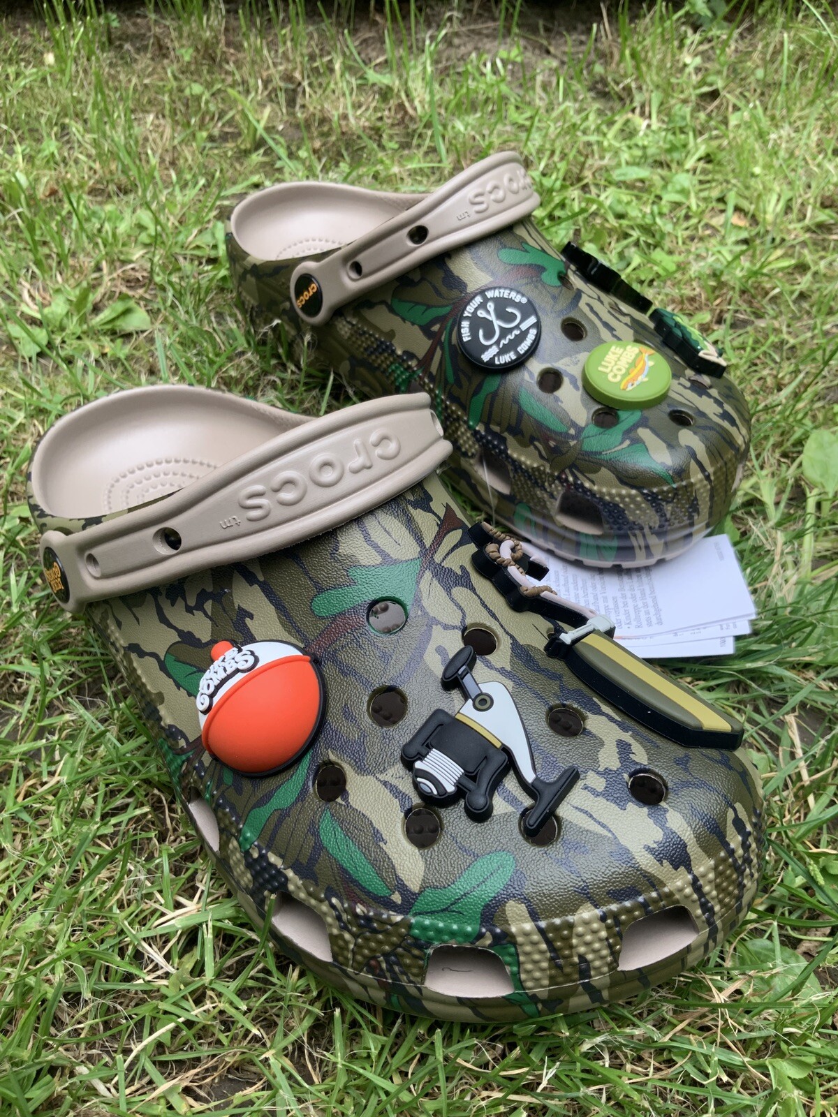 LUKE COMBS CROCS Bootleggers Mossy Oak Camo Unisex Classic Clog Jibbitz US M6 W8