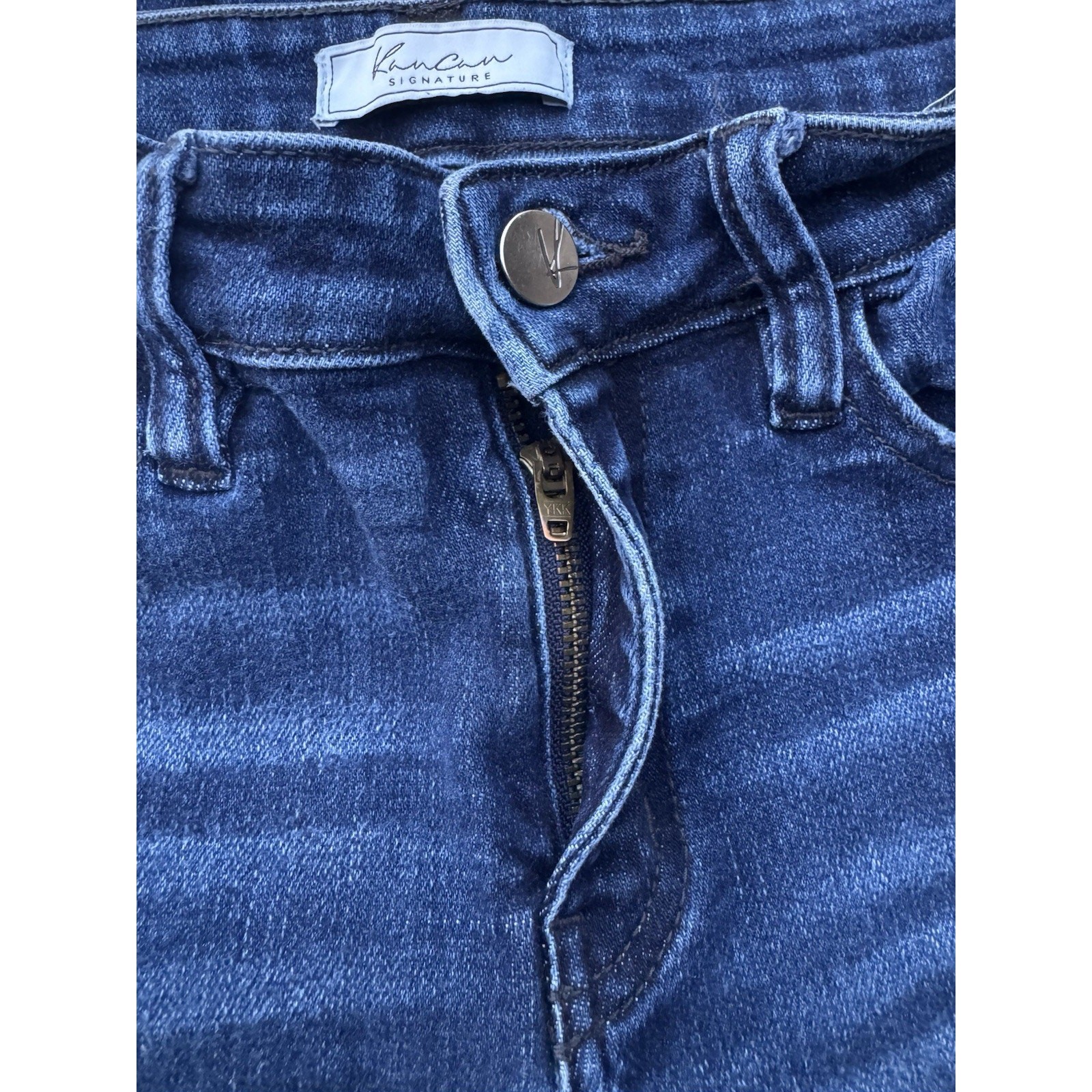 KanCan Signature Mid-Rise Ankle Skinny Jeans Size 24 VBK1575AA Frayed Raw Hem