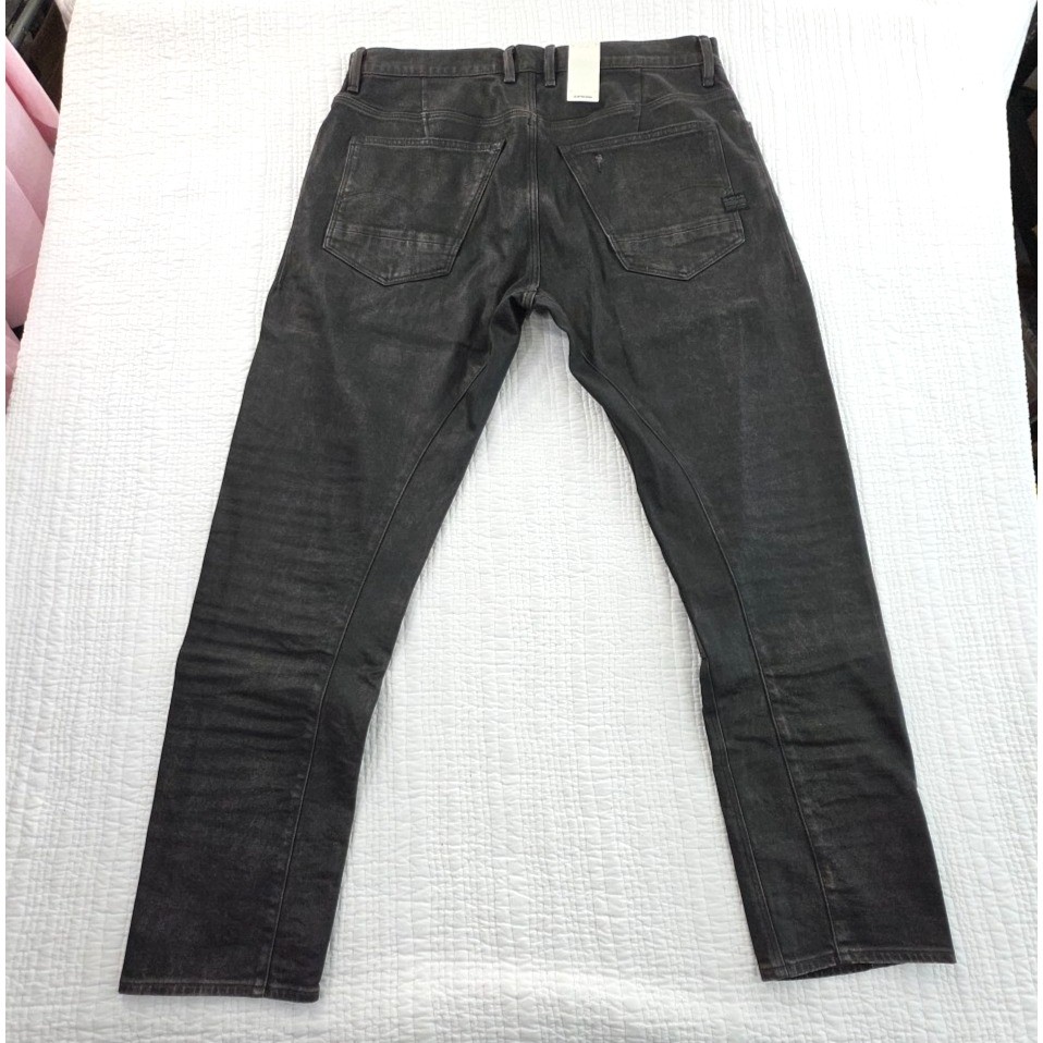 G-Star Raw Mens Black Jeans Ignition Destroyed 36×32 Moto Cross 3D Zip Slim