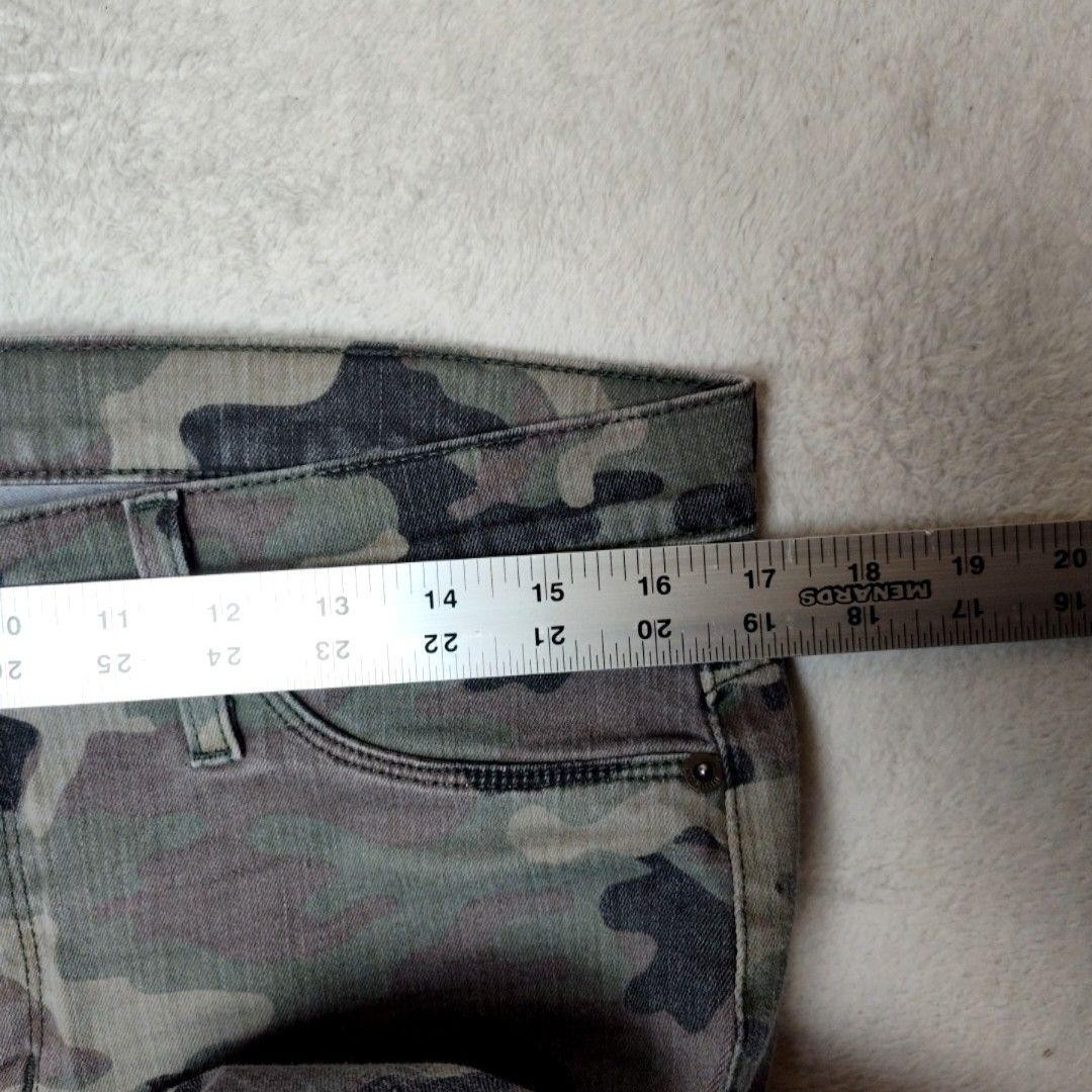 Hudson Jeans Womens 30 Green Camo Nico Midrise Ankle Skinny Camouflage Denim USA