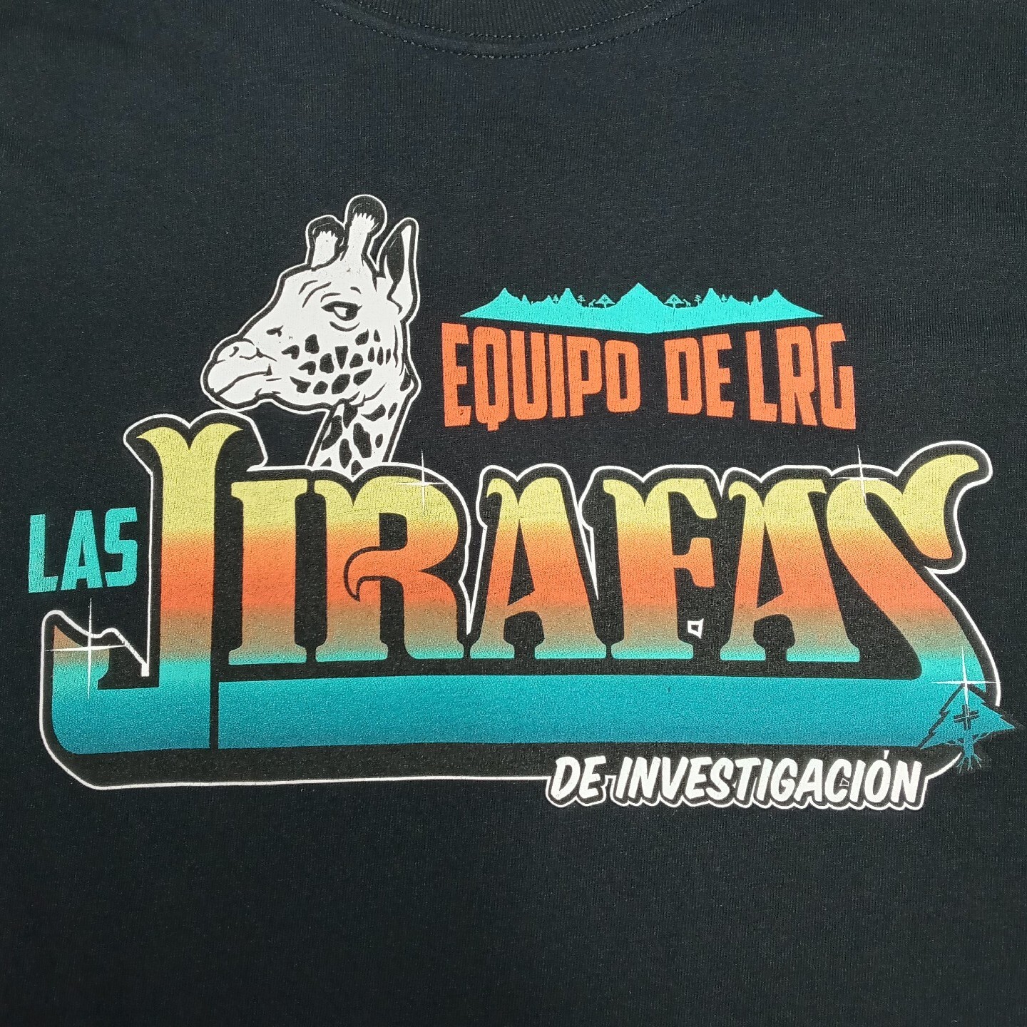 LRG T Shirt 3XL Equipo De LRG Las Jirafas De Investigación Giraffe Black Top Tee