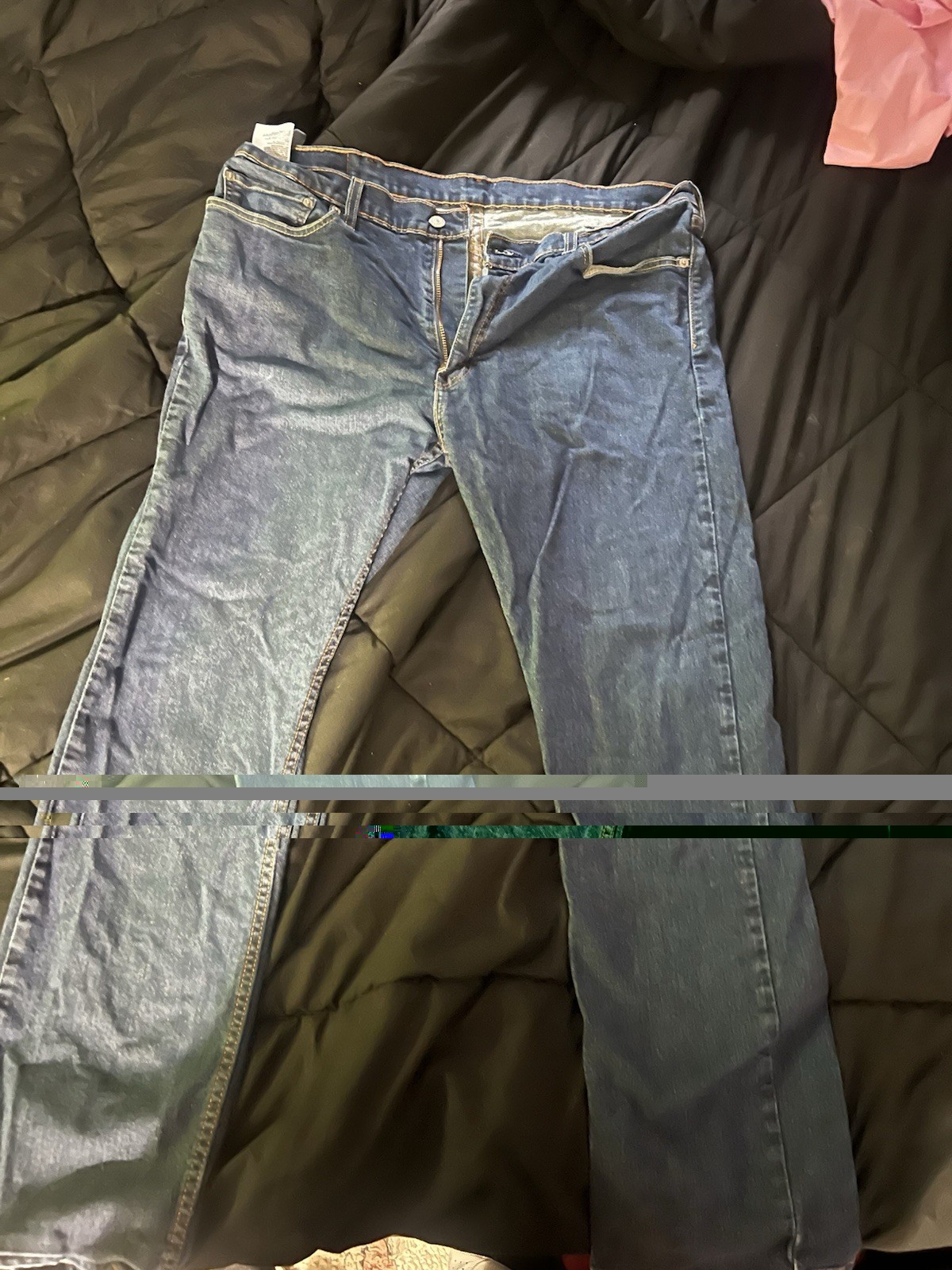 Levi’s Men’s 513 Blue Dark Wash Denim Jeans Slim Fit Straight Low Rise