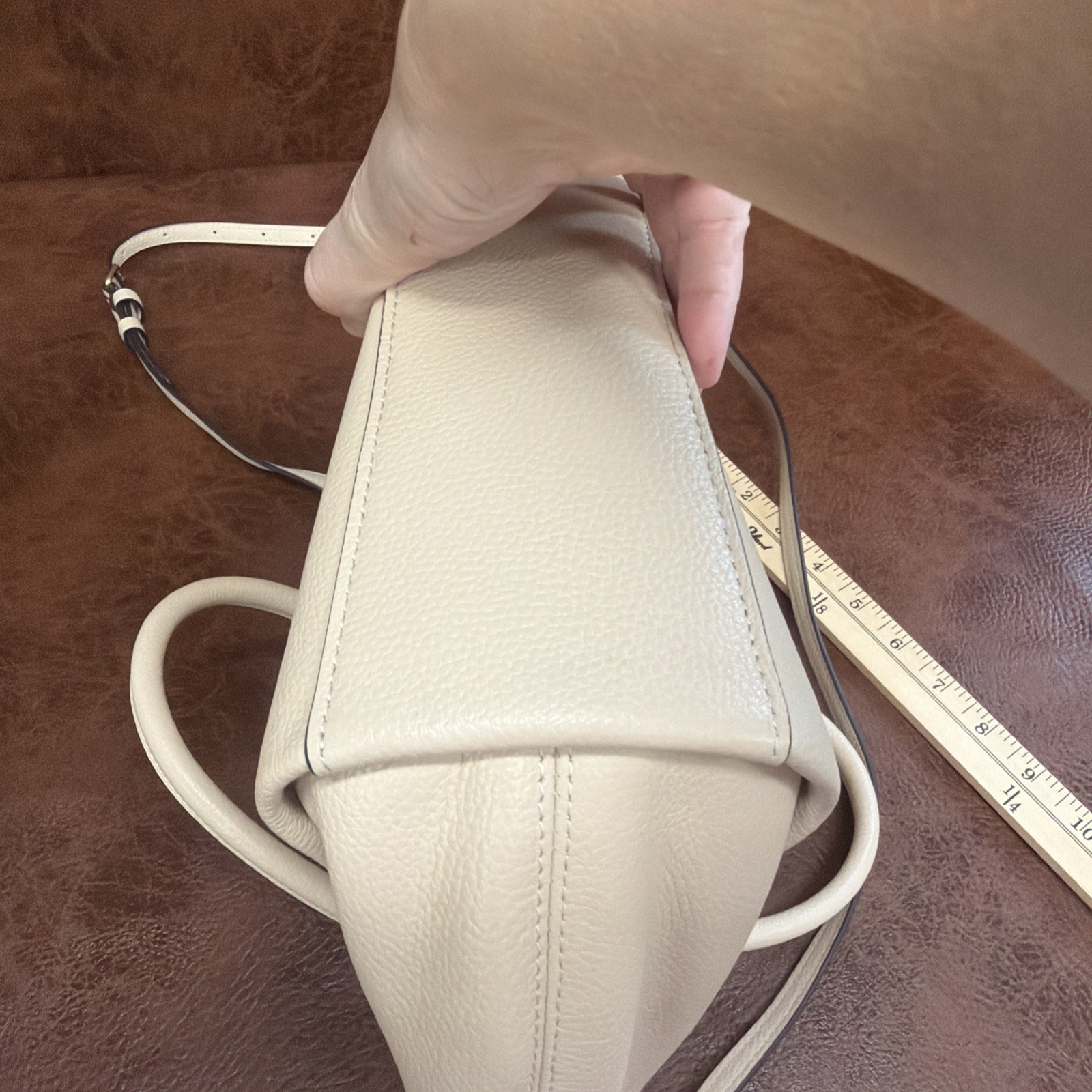 COACH ELISE Ivory Pebbles LEATHER CROSSBODY 79316 SATCHEL CONVERTIBLE