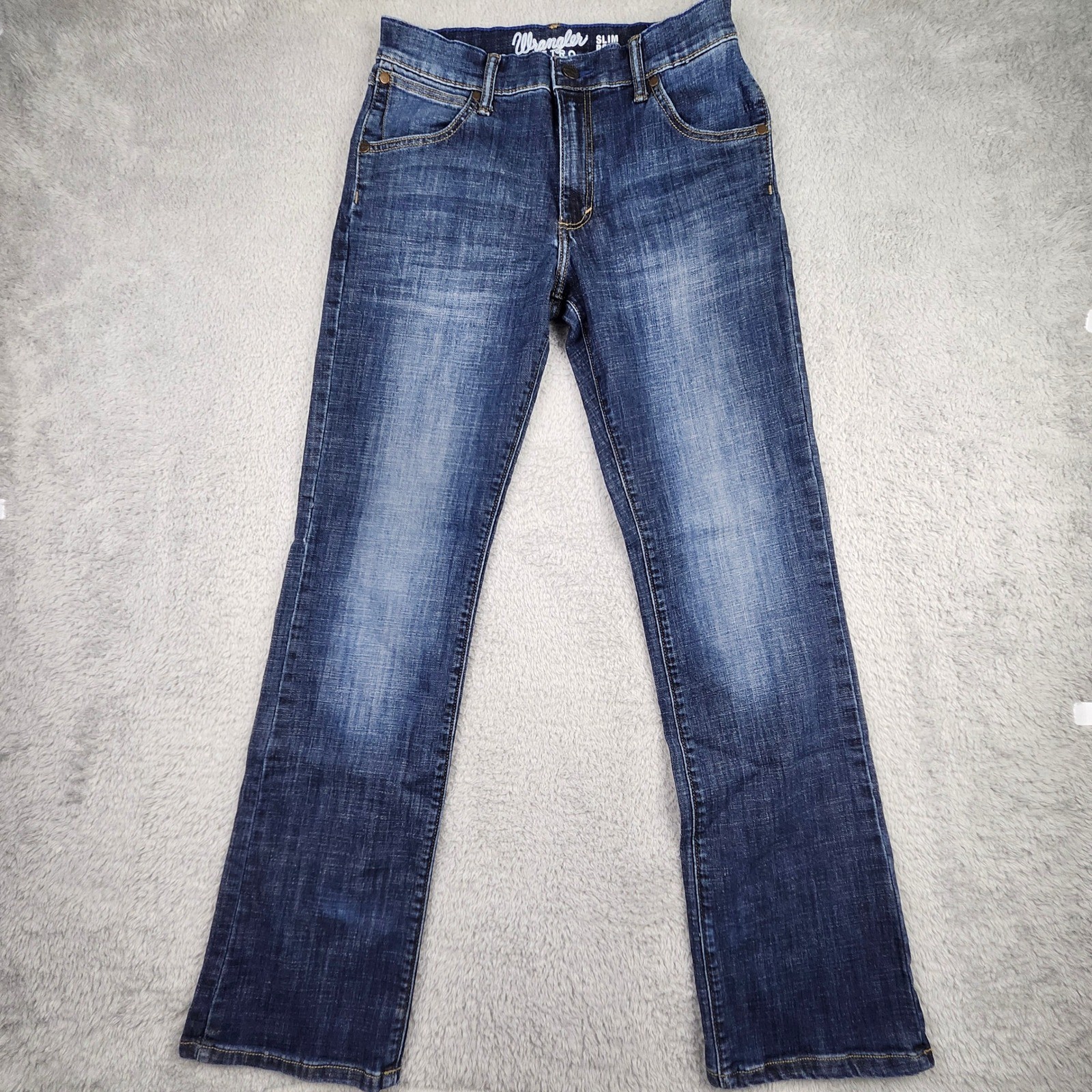 Wrangler Retro Slim Boot Jeans Mens 29×34 Blue Medium Wash Denim 77MWZRE Western