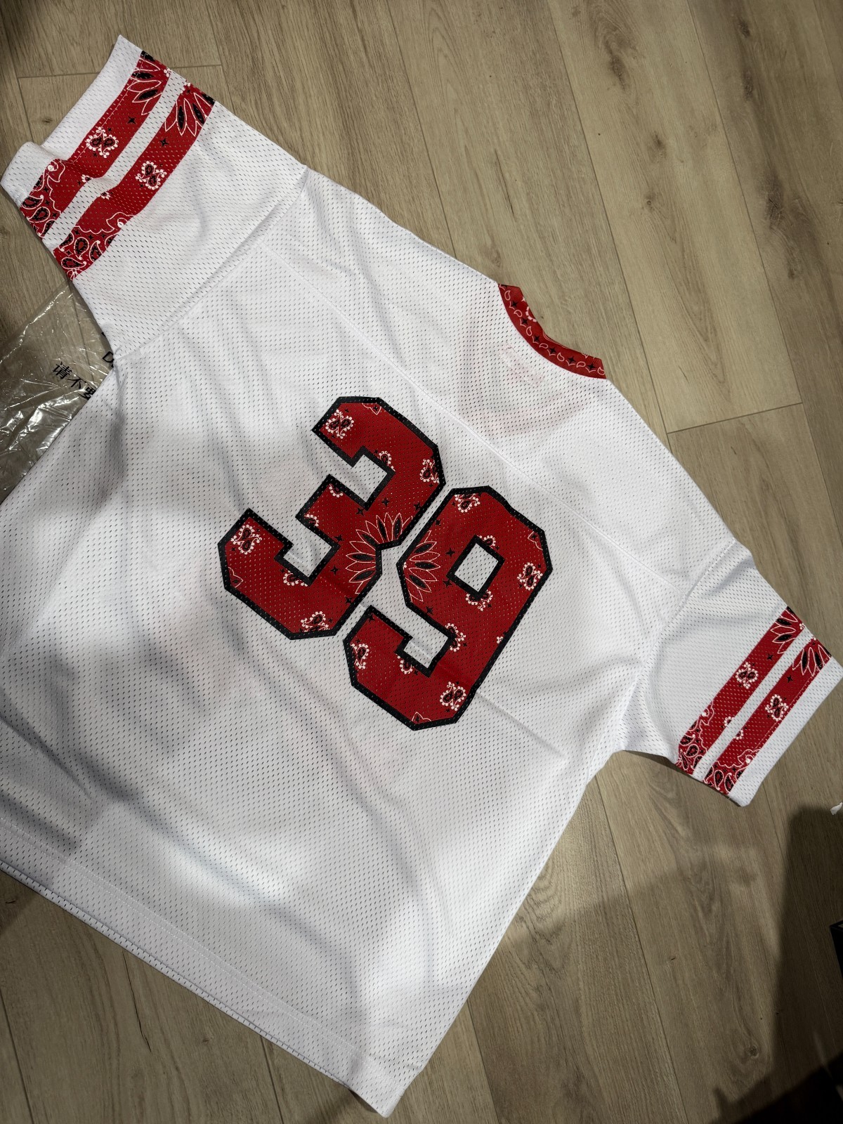 Supreme SS25 Bandana Graphic Logo Football Jersey White Size S, M, L, XL NEW