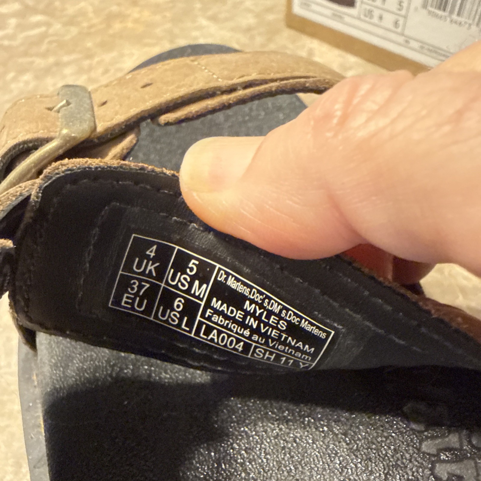 Dr Martens MYLES Savannah Tan Sandal Tumbled Nubuck 31736439 Womens Size 6