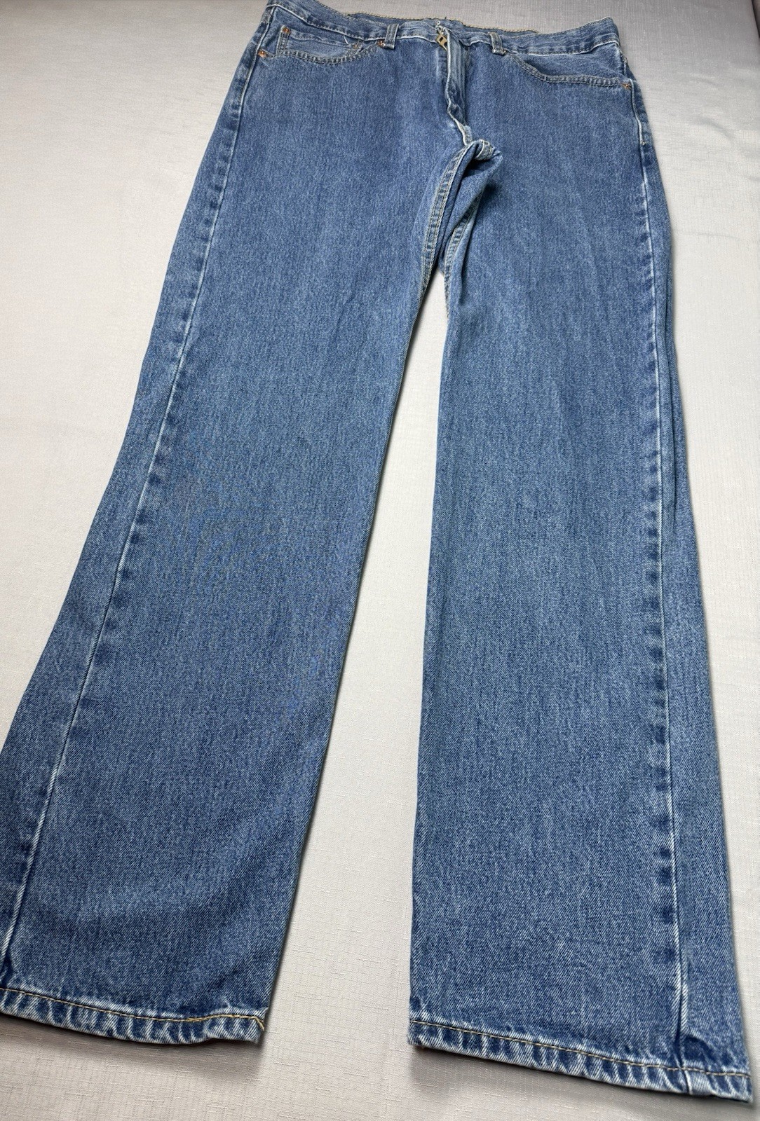 Levi’s 505 Men’s Jeans W36 L34 Regular Fit Straight Leg Medium Wash Blue Denim