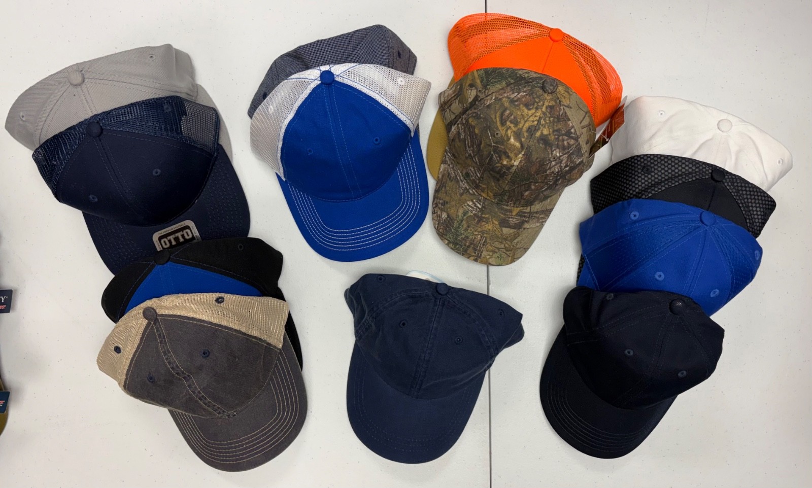 NOS Lot of 13 Blank Hats – OTTO, Pacific & More – Structured, Trucker, Snapback+