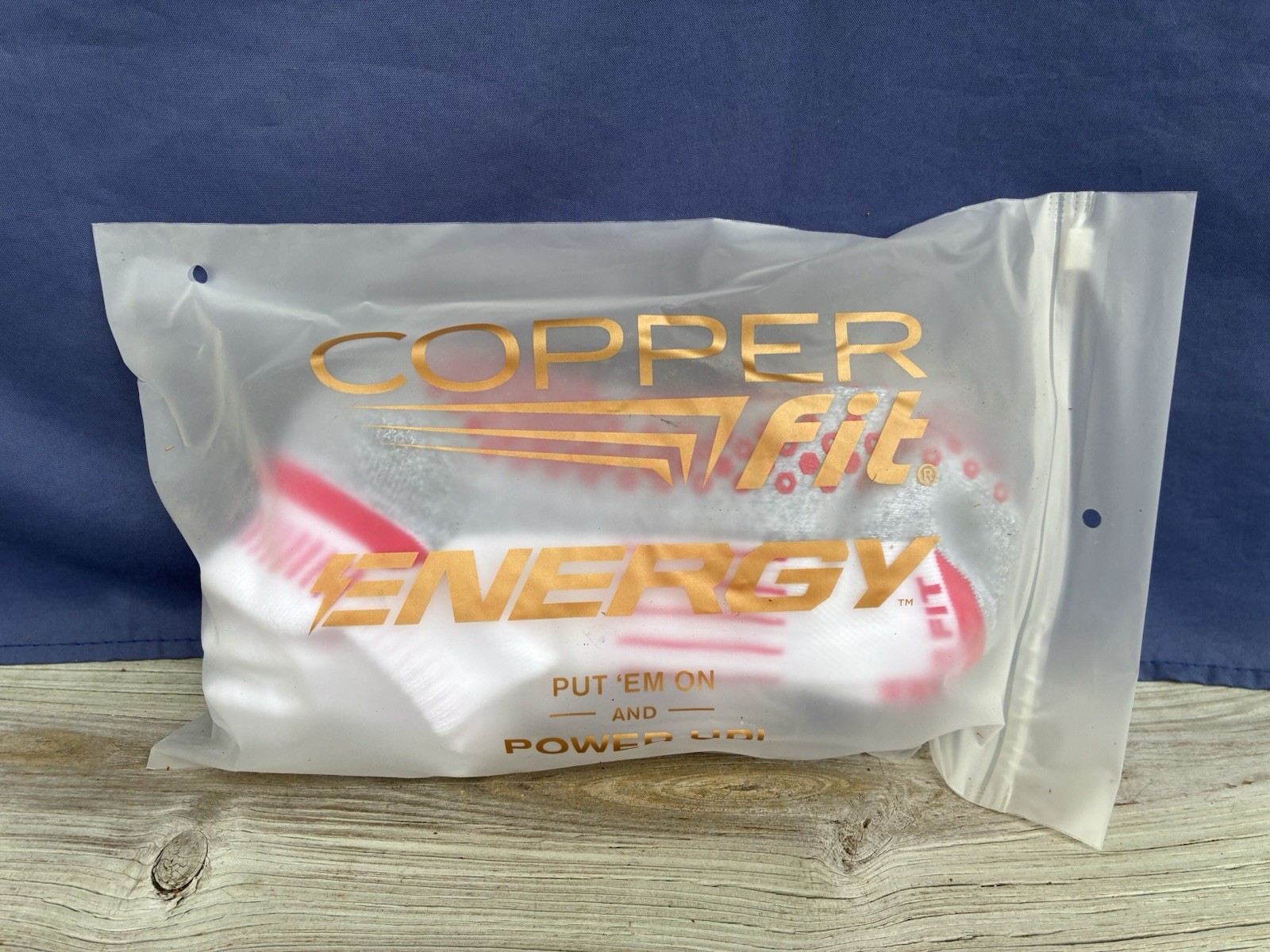 Copper Fit Energy Performance Gripper Ankle Socks 3 Pair White L/XL Arch Comp