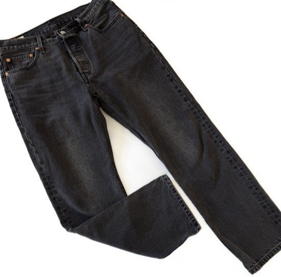 Levi’s Premium 501 Original Fit Women 29 Take A Hint Black Button Fly 27” Inseam