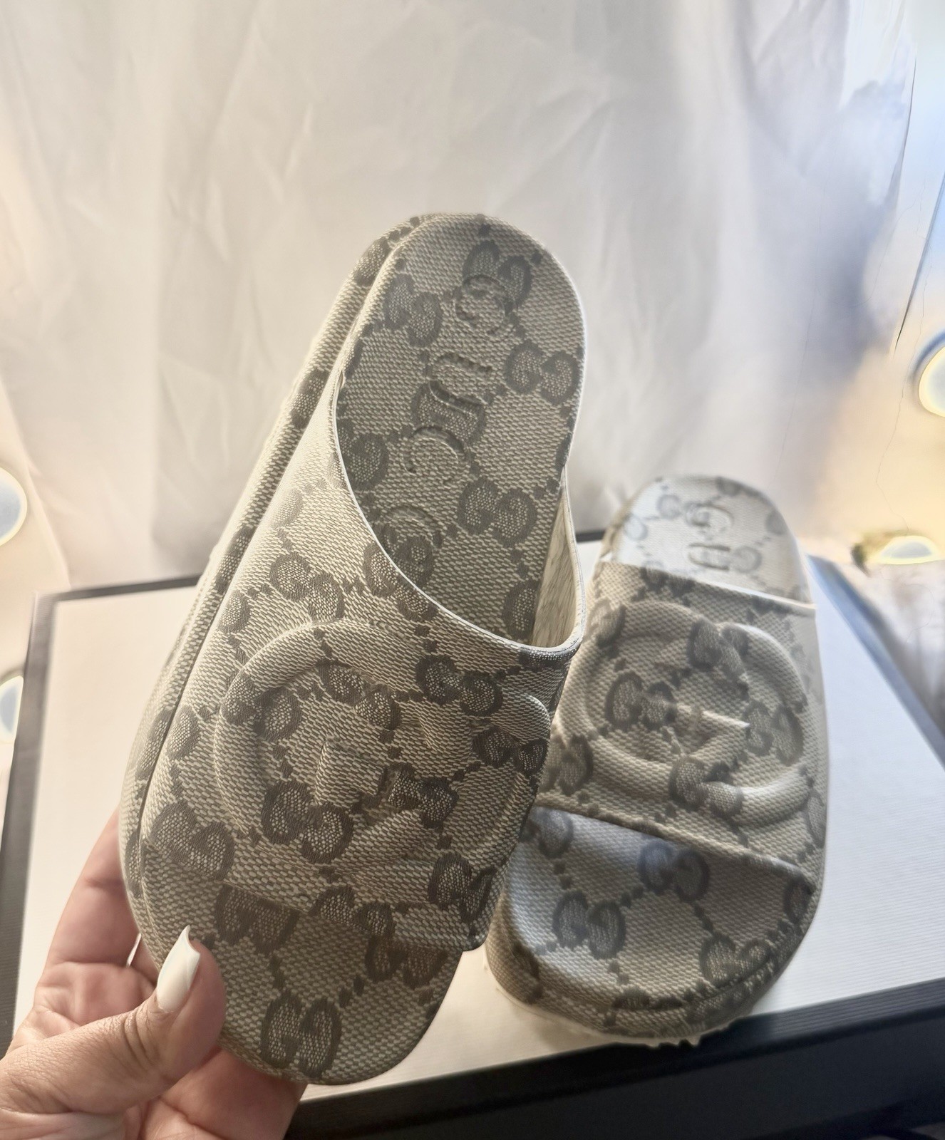 Gucci GG Slide Sandal ‘Interlocking G – Beige Ebony Size 36