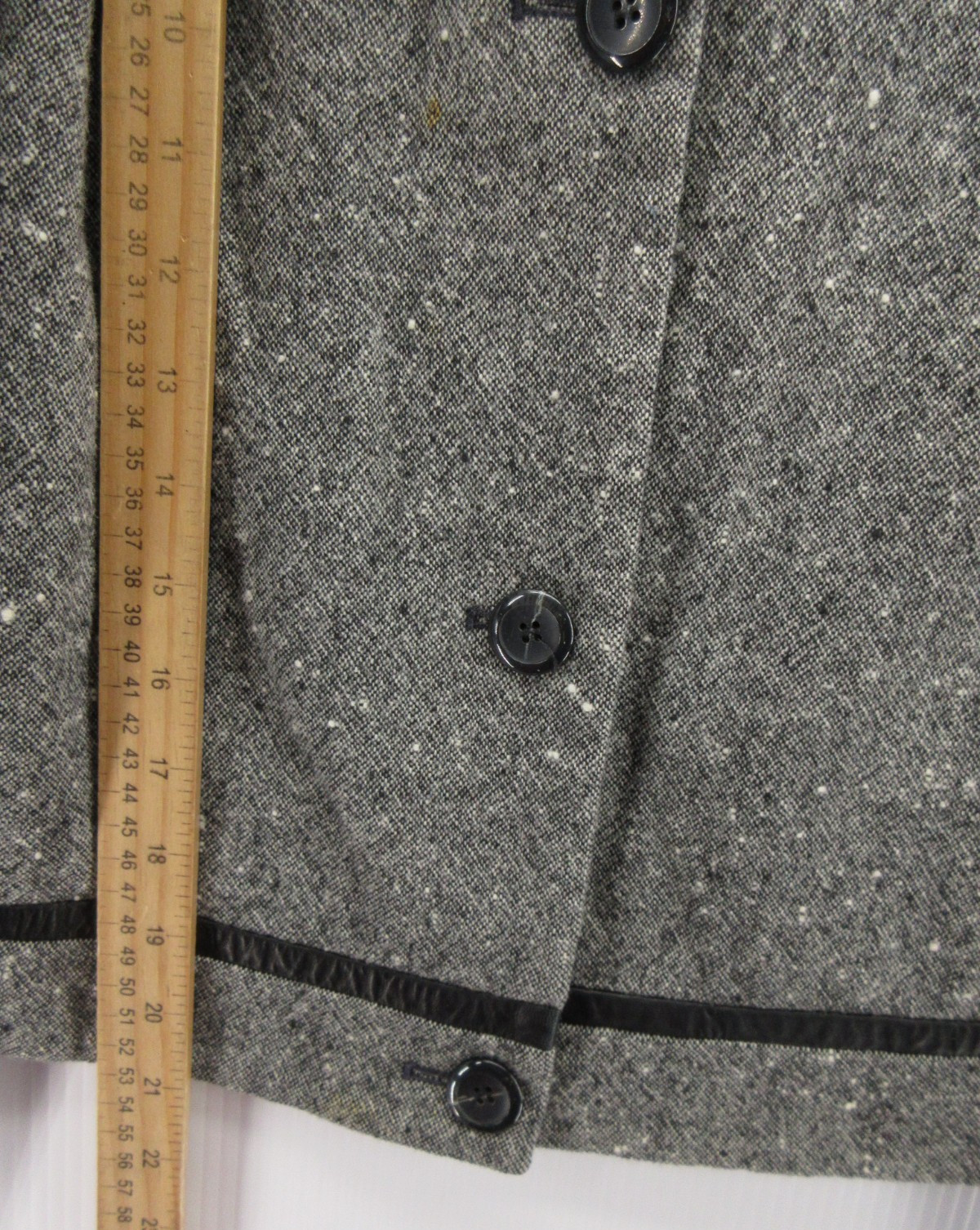 VINTAGE Pendleton Blazer Women 12 Petites Gray Virgin Wool Jacket Coat Career *