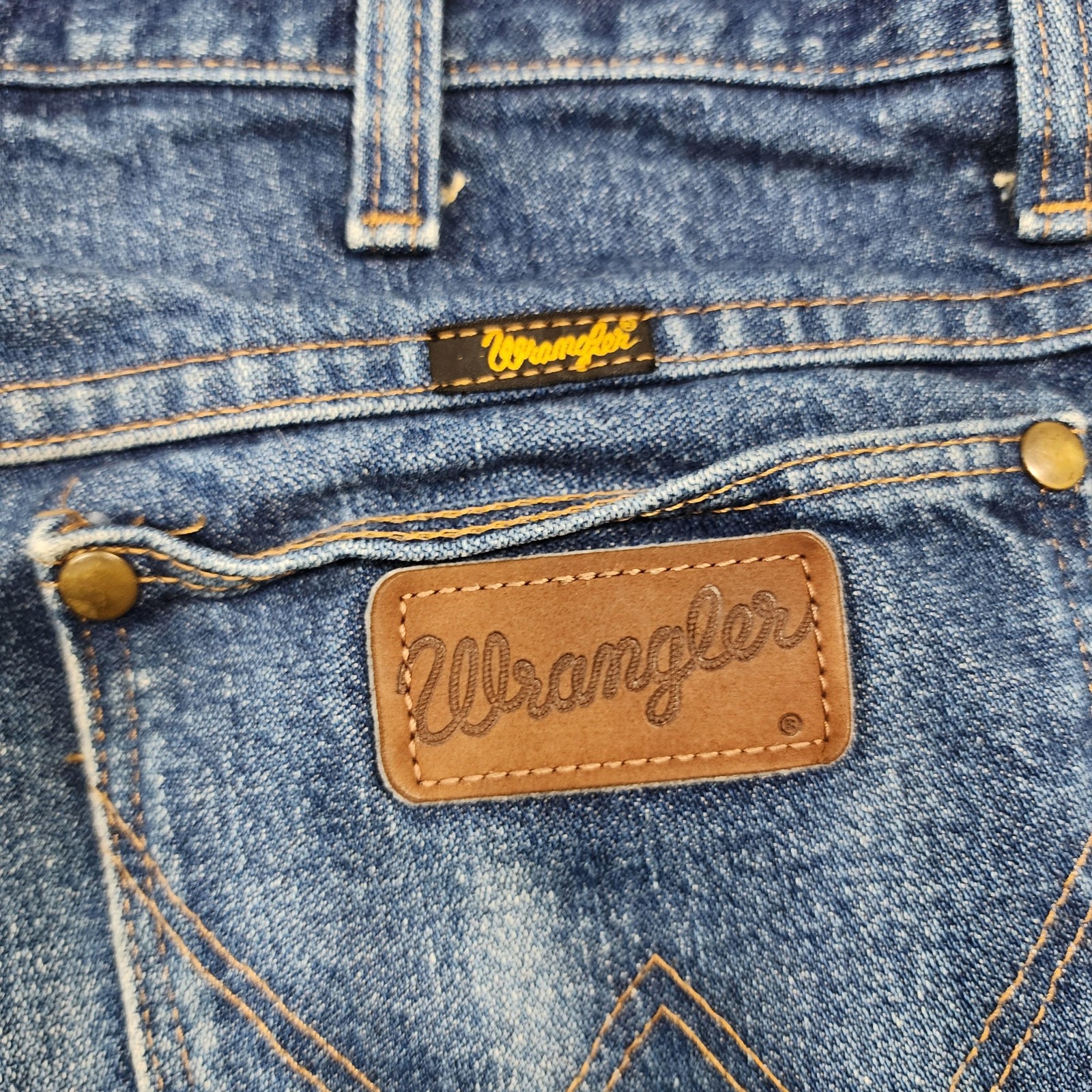Wrangler Jeans Mens 32×34 Blue Slim Straight Cowboy Cut Denim Western 36MWZ