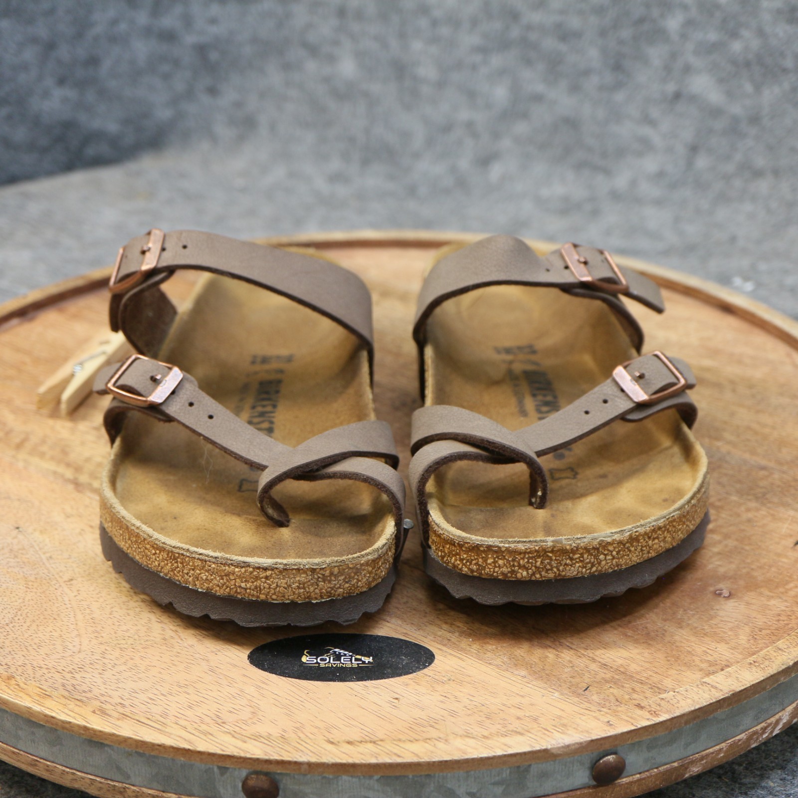 Birkenstock Womens Mayari Birkibuc Mocha Brown Sandals Slide Size 37 US 6 Reg.