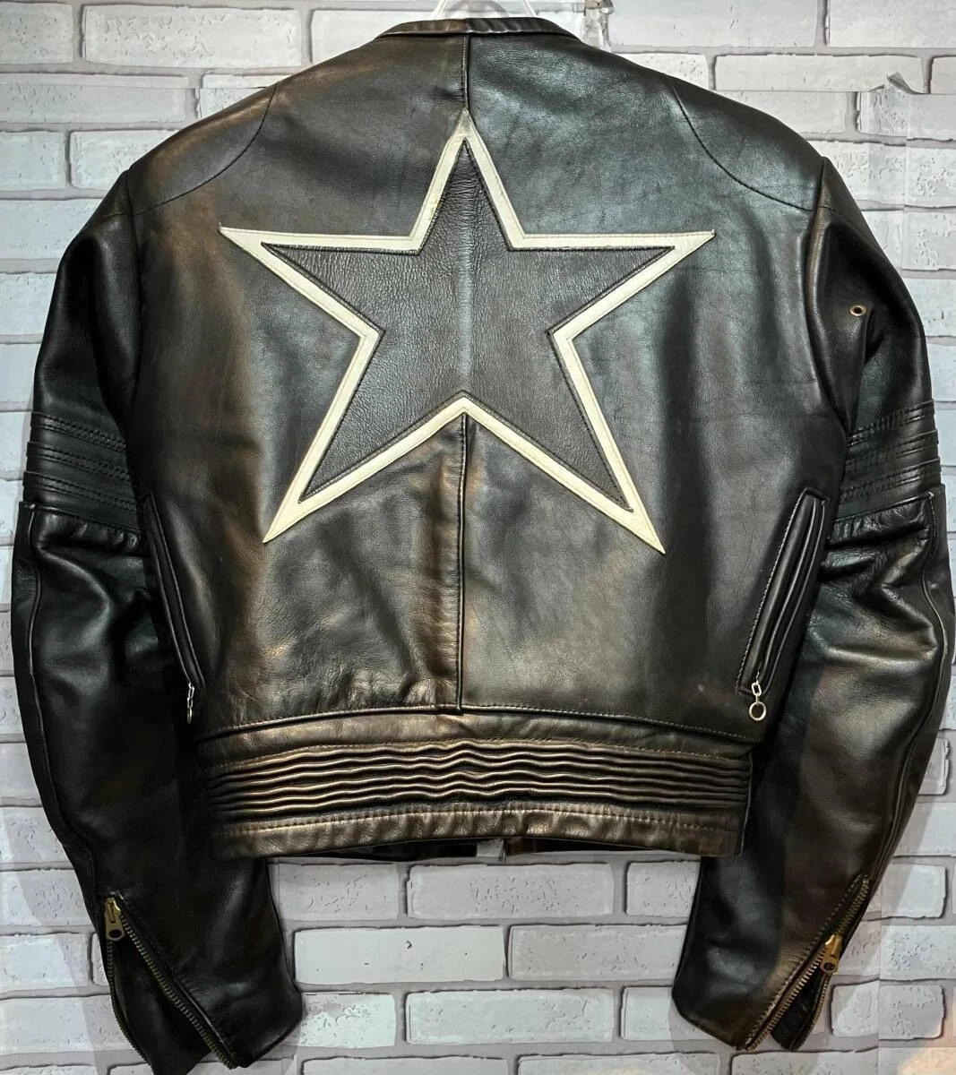Vanson One Star unique Leather Motorcycle Race Jacket Black