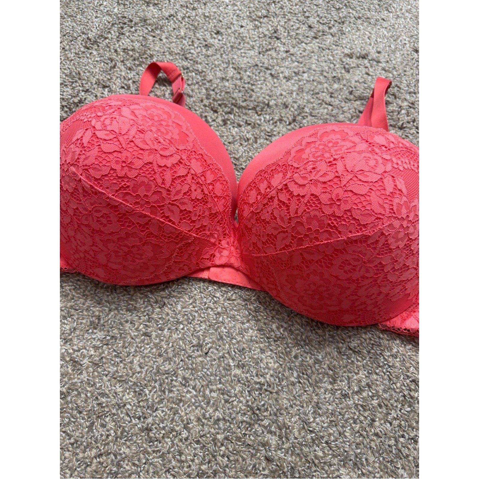 Cacique Max Boost Plunge Bra Lace Pink 48D