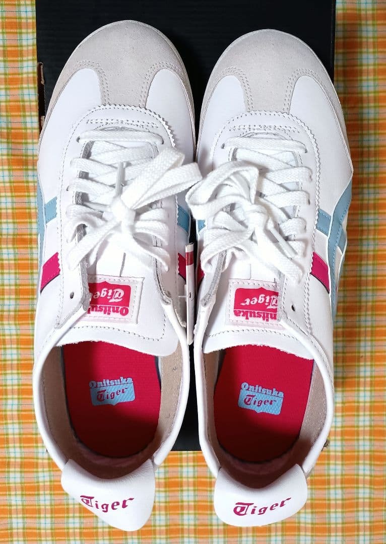 26cm Onitsuka Tiger Mexico 66 White Smoke Light Blue