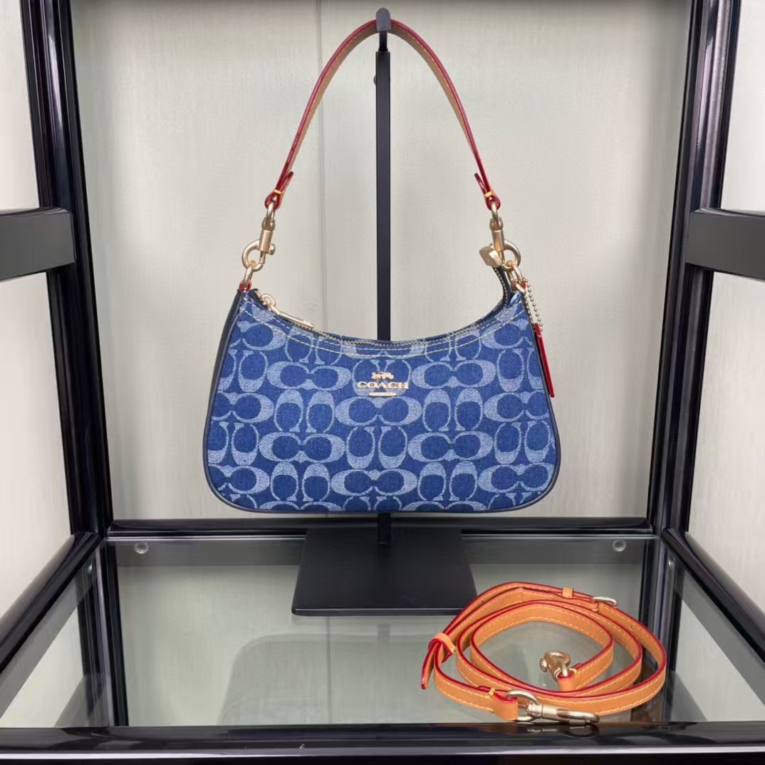 COACH Denim Women’s Shoulder Bag – Without Cherry Pendant