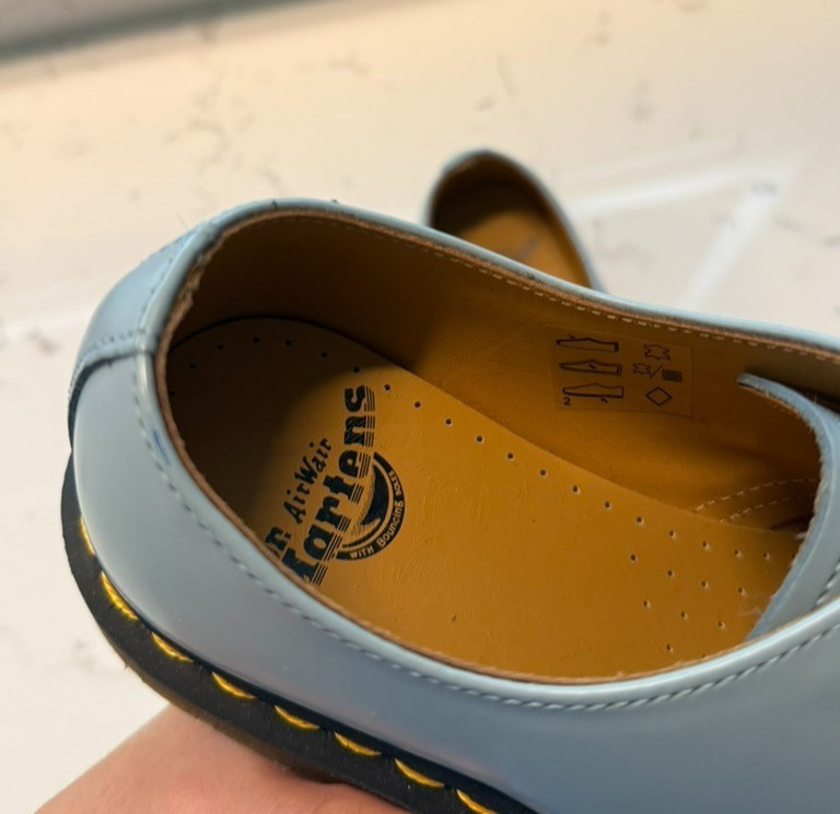 Doc Marten 1461 Smooth Leather Oxford Shoes Sky Blue New No Box – Size 7M/8W
