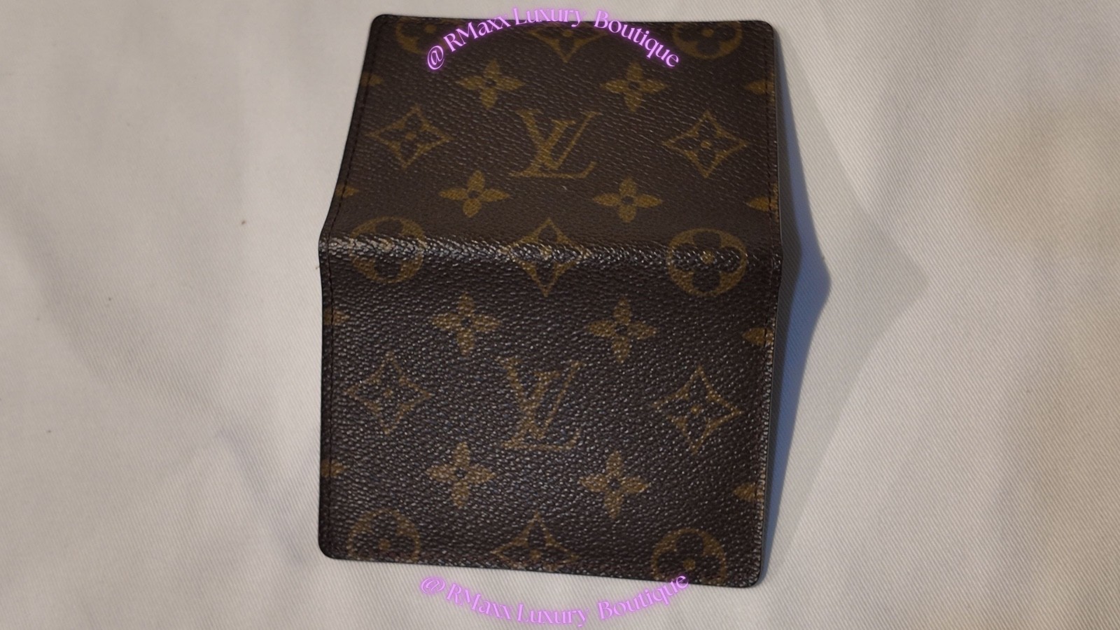 Louis Vuitton Monogram Folding Mirror Case Card Holder Brown Canvas
