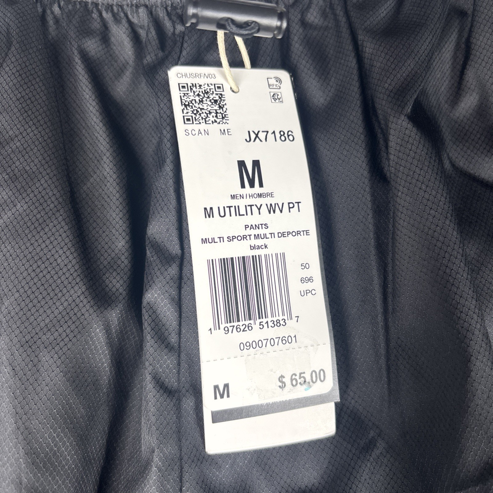 adidas Men City Tech Utility Woven Pants Cargo Black 3 Stripe Loose Size Medium