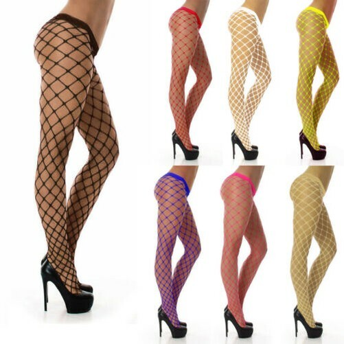 Tights Fishnet Large Big Size (Black, Beige, White, Yellow Sexy Stockings New