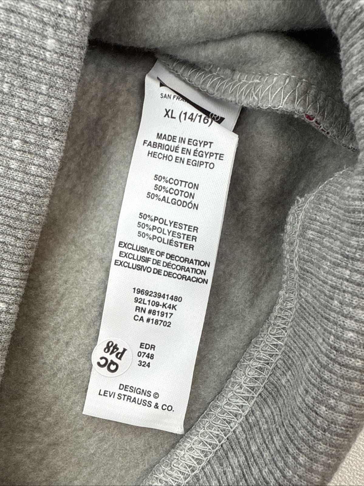 Boy’s Levi’s Easy Fit Soft Fleece Hoodie