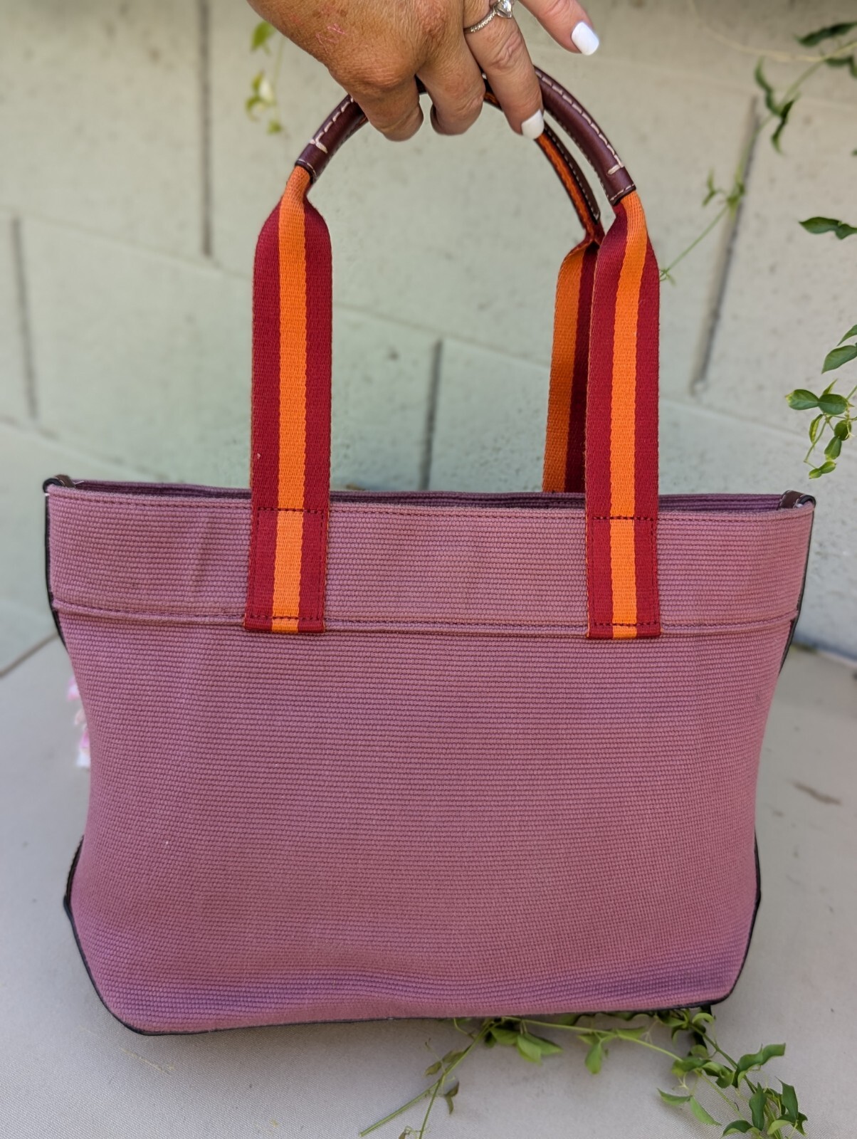 Mint Coach Small Canvas Logo Tote Rasberry CK168 Handbag Purse Satchel Mini Totr