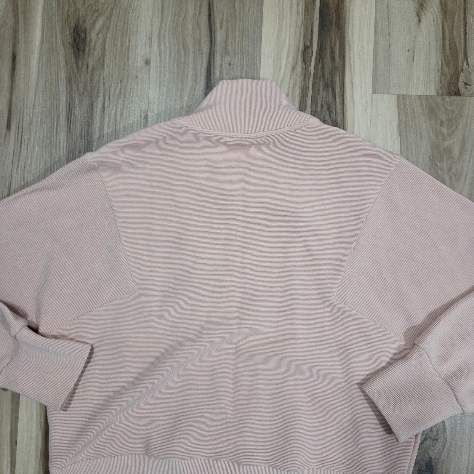 Varley Alia Zip Through Jacket in Mahogany Rose Womens Large Rib