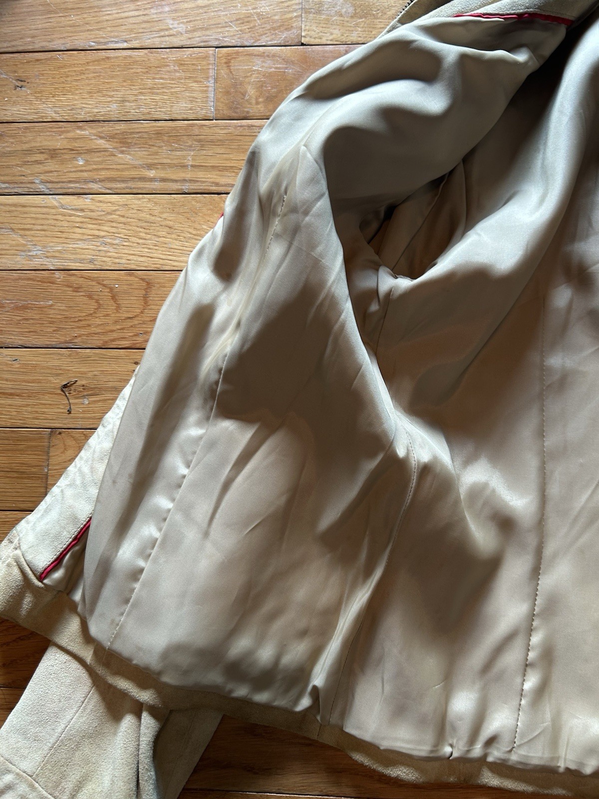 J.Crew Women’s Tan Suede Leather Jacket Coat Size M Zip Front