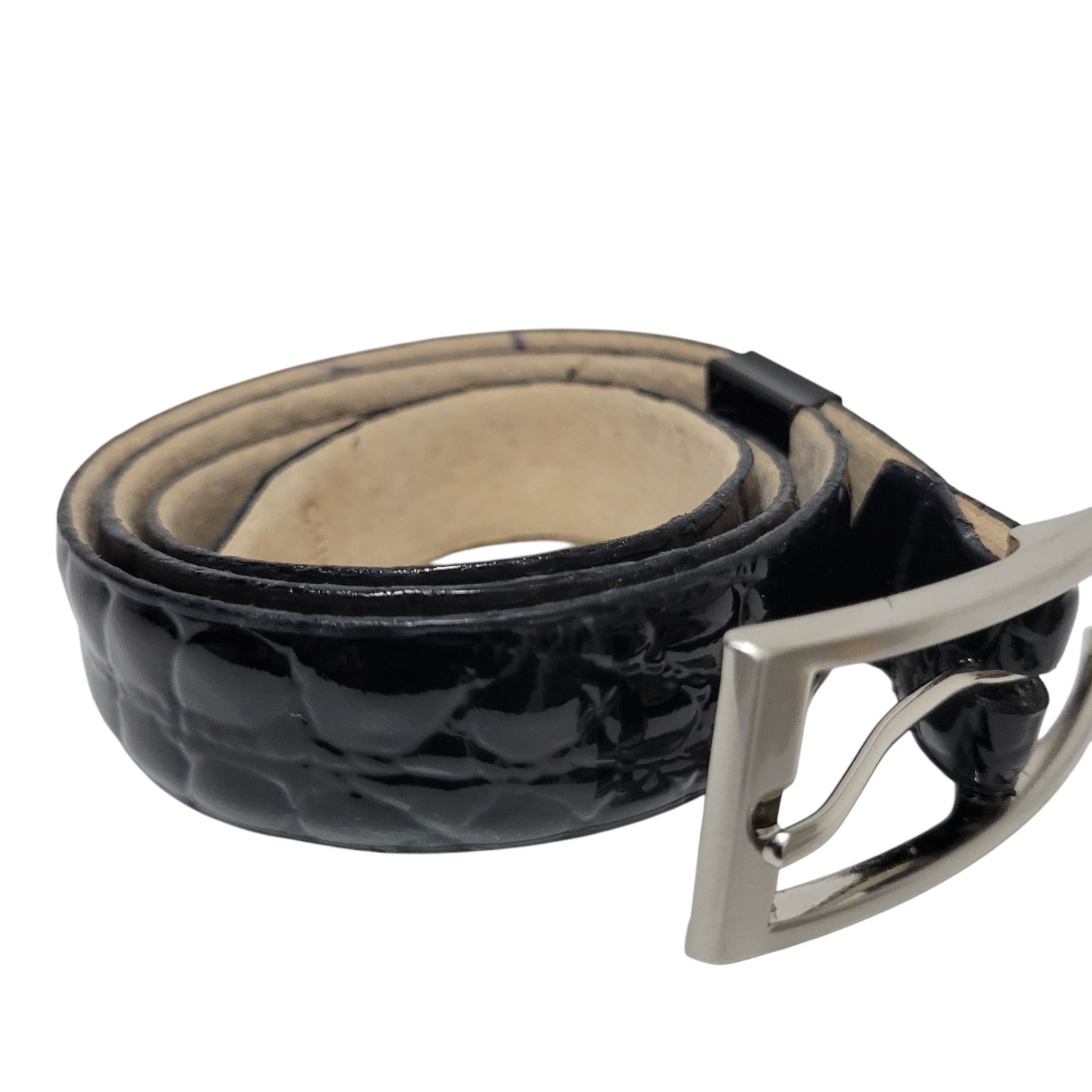 Women’s Man Made Materials Upper Genuine Leather Lined Belt Size 28 Excellent…