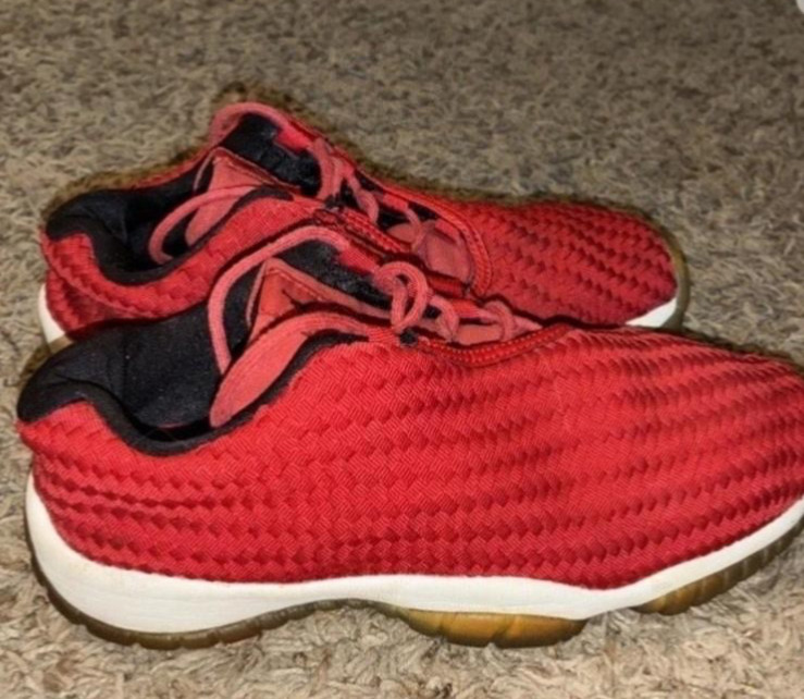 Nike Air Jordan Future Low Boys Size 5Y Red Woven Sneakers 724813-601🔥FAST SHIP