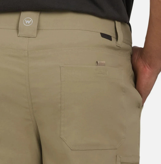 Wrangler Men’s Tech Pants regular Fit Pocket Waistband 36×32 TAN