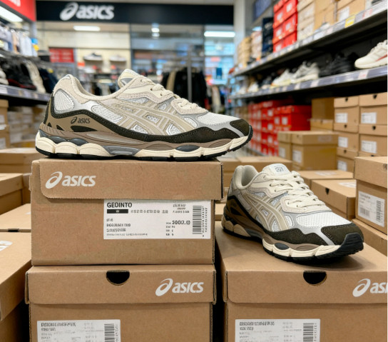 Asics Gel-NYC 1203A383-103 Beige Cream Brown Grey White Blue Ivory White Men’s S