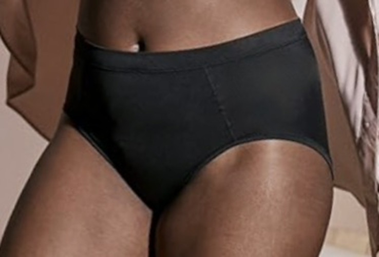 BALI One Smooth U Modern Microfiber Black Brief Panty NEW Womens Sz L 7