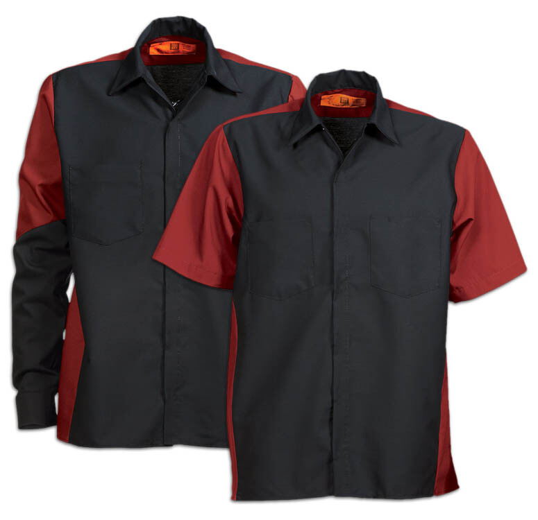 Mechanic Work Shirts Two Tone Motorsport 2 Pocket Industrial Uniform Clothes