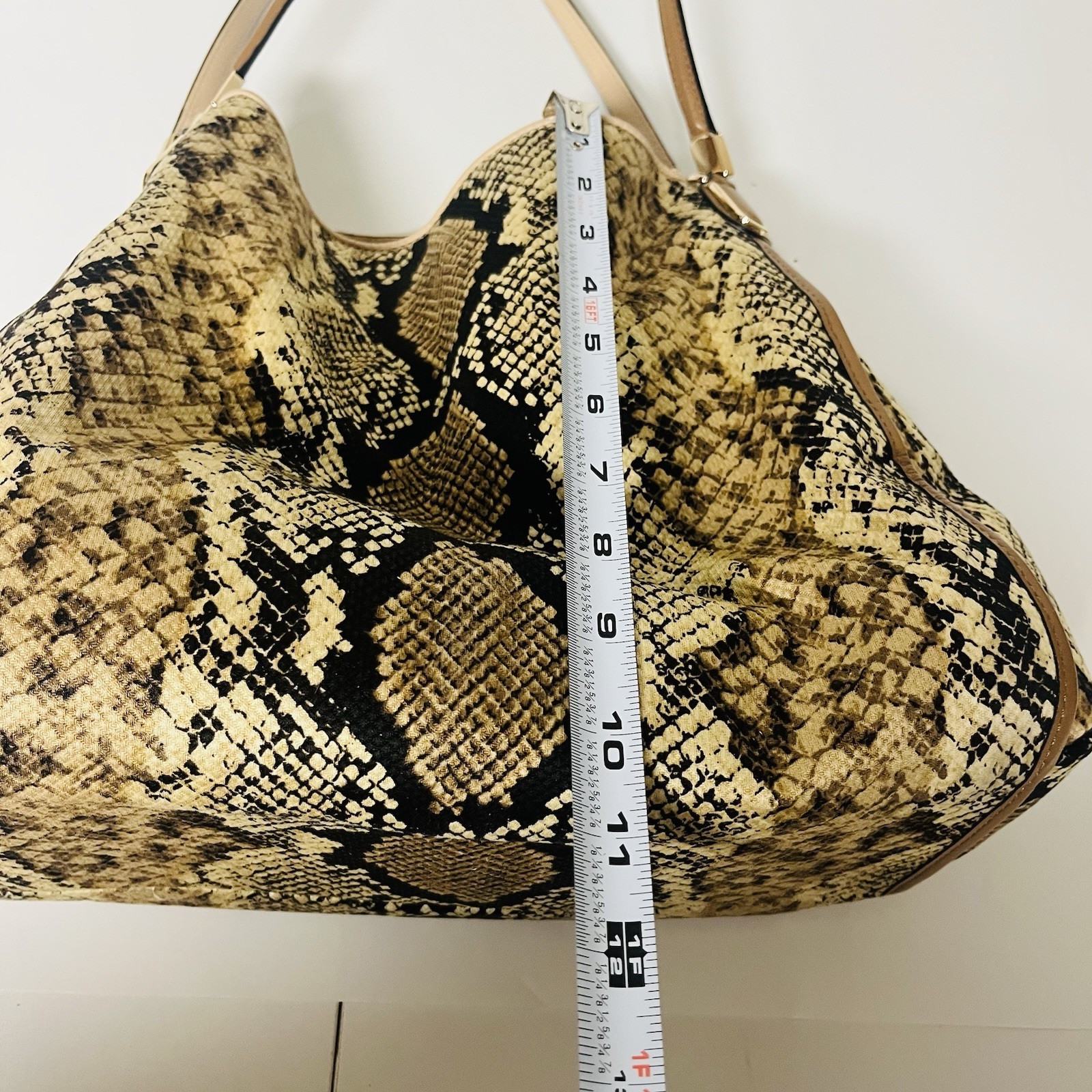 Coach Madison Python Printed Phoebe Shoulder Bag 31502 with Dust Bag