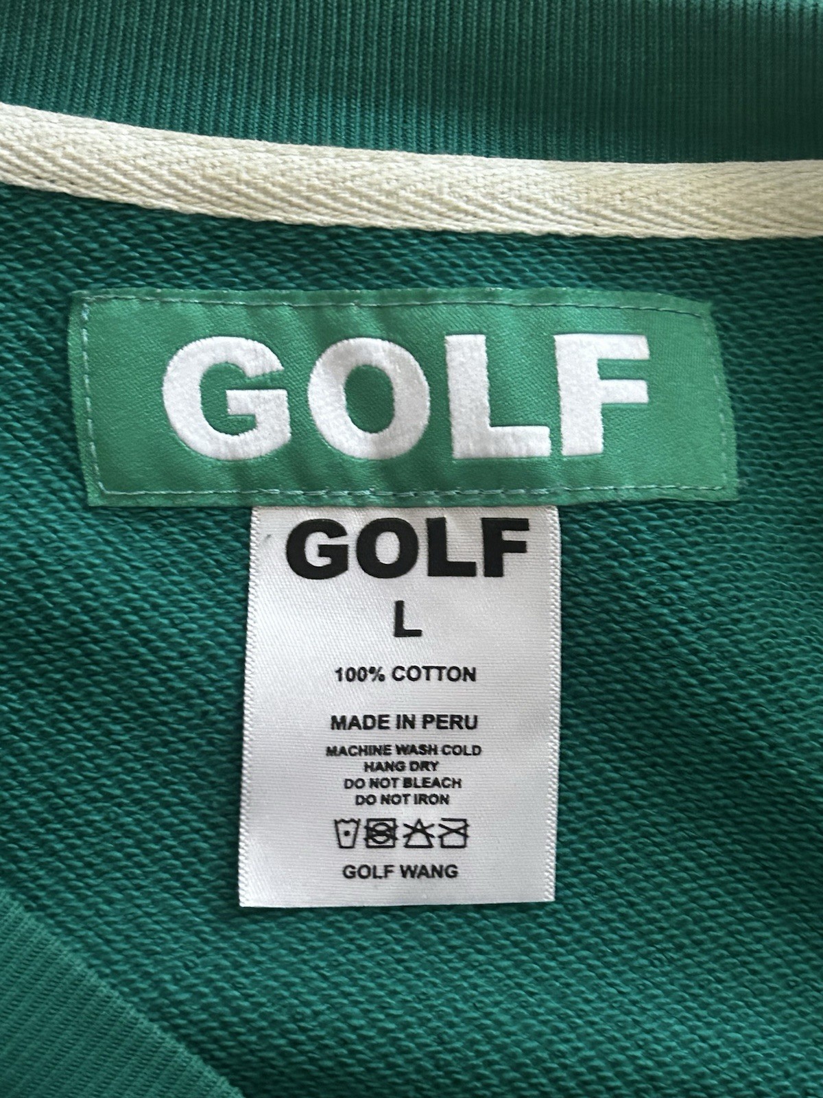 GOLF WANG FW 17 Green/Orange Find Some Time Crewneck Mens Large (READ DESC)