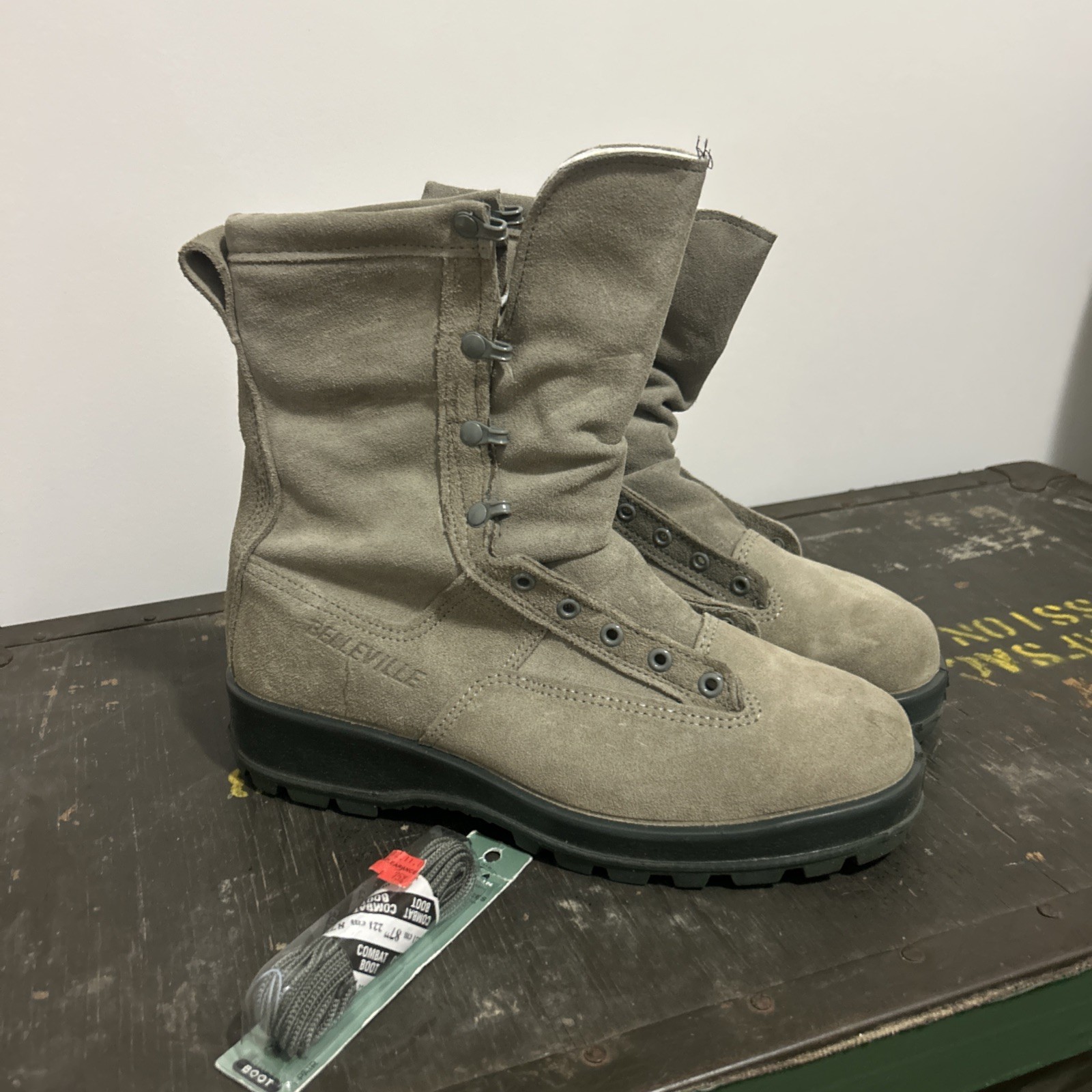 Belleville cold weather 675st 600 Gram Gore-Tex Sage Green Military Boots S 7.5R