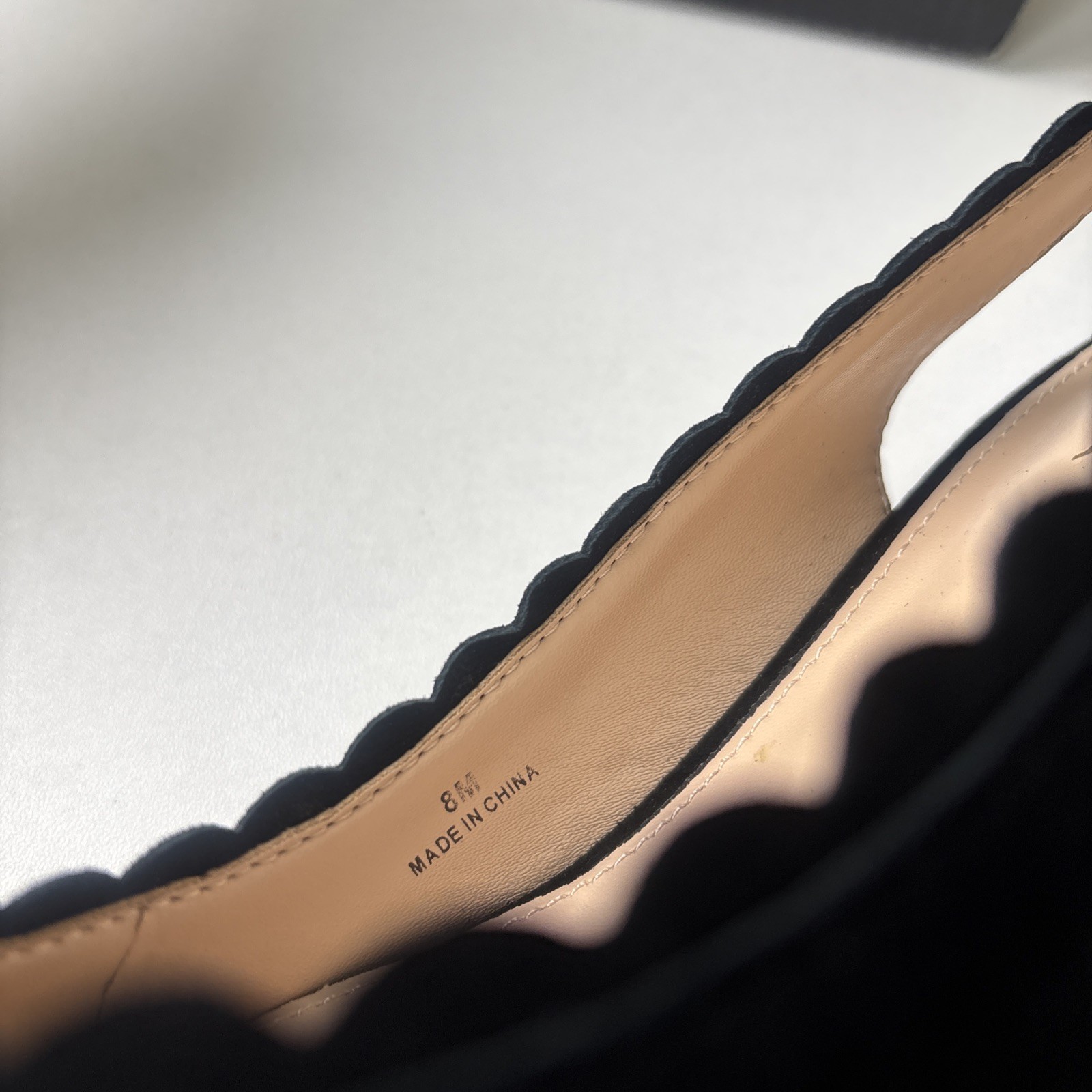 New Pelle Moda Kelsa Slingback Pump In Black Suede Women’s Size 8M