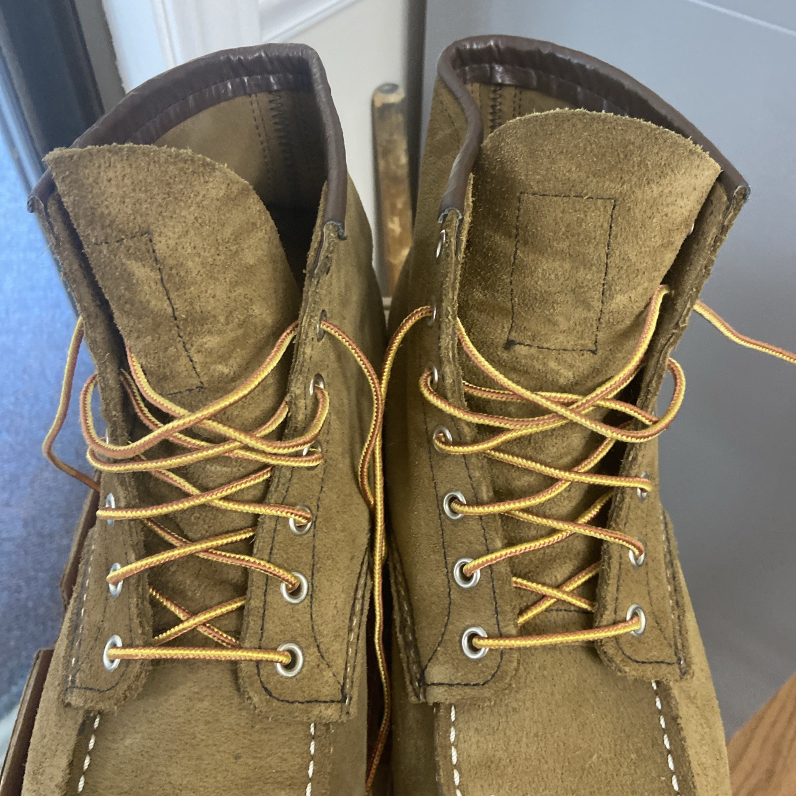 Red Wing Heritage Moc Toe Mens Boots 8881 Olive 12D Factory Seconds EUC