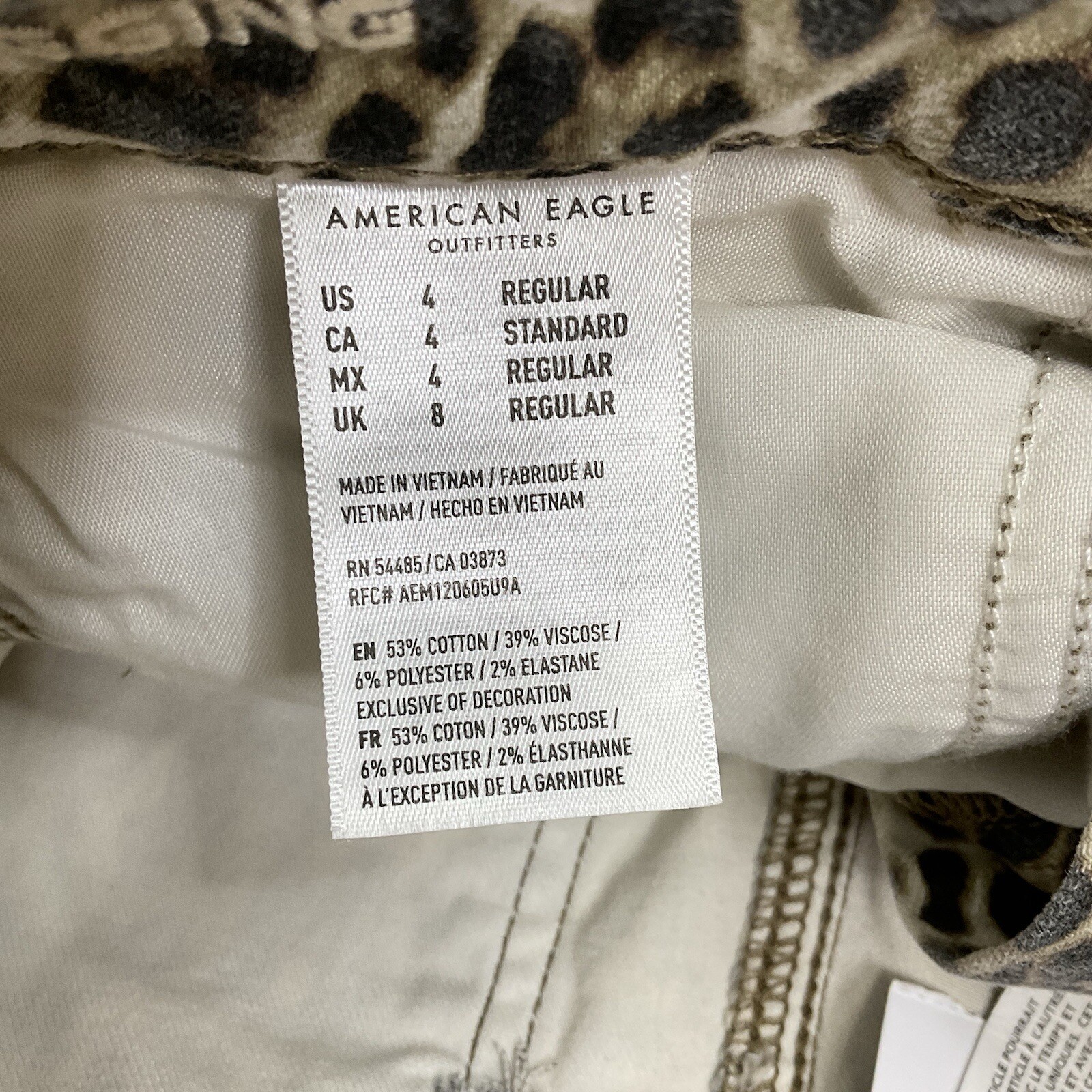American Eagle Animal Print Hi-Rise Jegging Ne(x)t Level Stretch Brown Size 4
