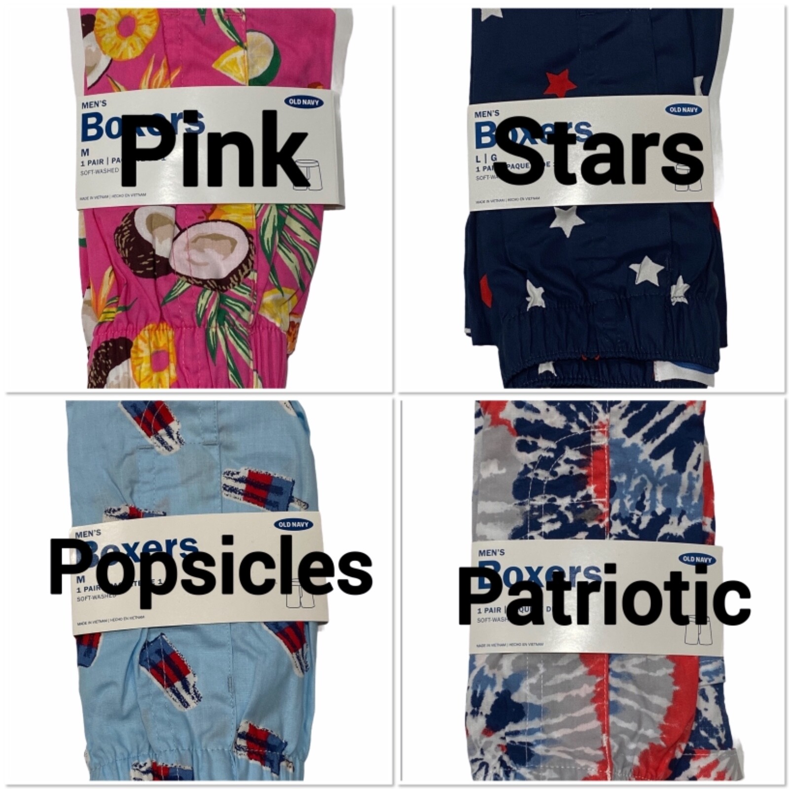 NWT OLD NAVY Boxer Underwear Sz S-M-L-XL-XXL-XXXL Assorted Colors #O10