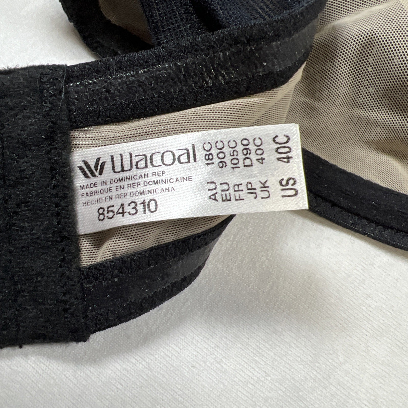 Wacoal Visual Effects Strapless Minimizer Bra Black 40C