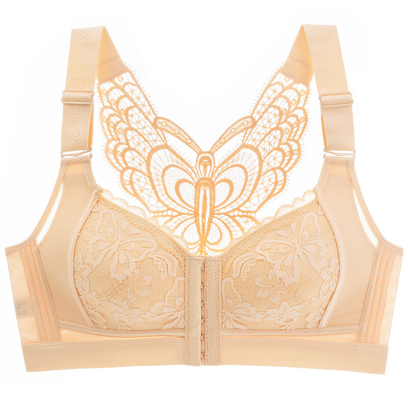 Women Bras Full coverage Front closure Butterfly thin Plus size Underwear 20631
