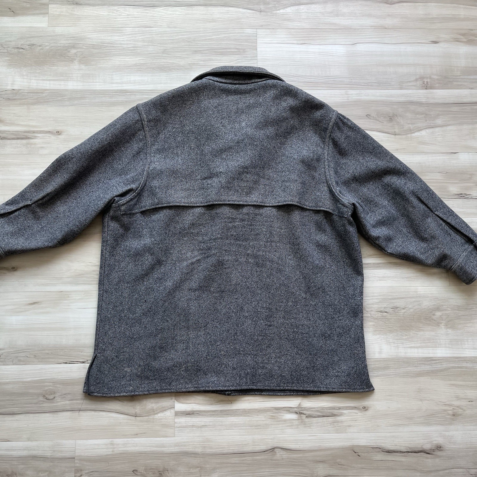 Filson Mackinaw Cruiser Jacket Wool 2XL Heavy Cape Coat Herringbone Overcoat