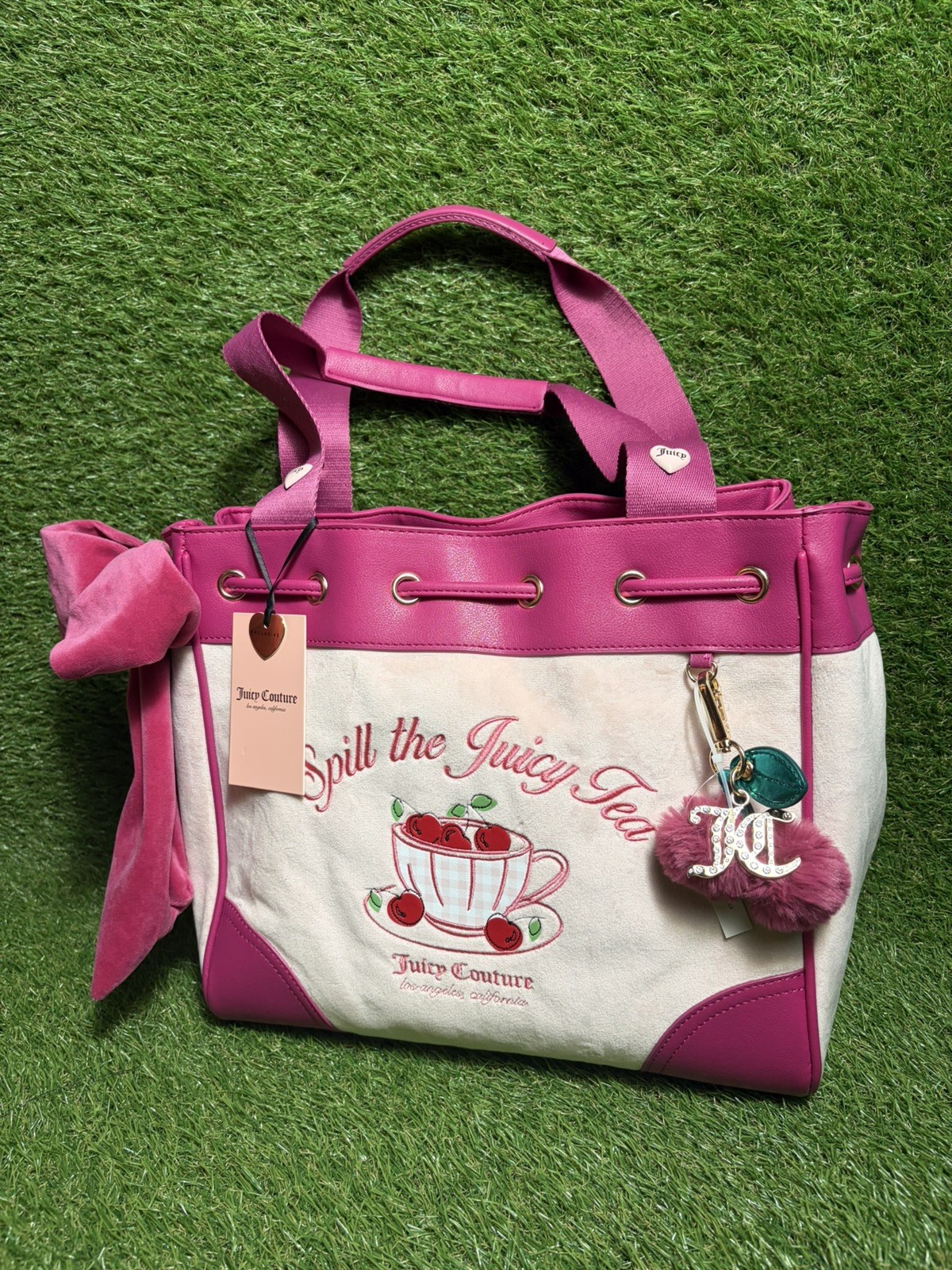 Juicy Couture Sweet Tea Party Tote Bag Pink Clay